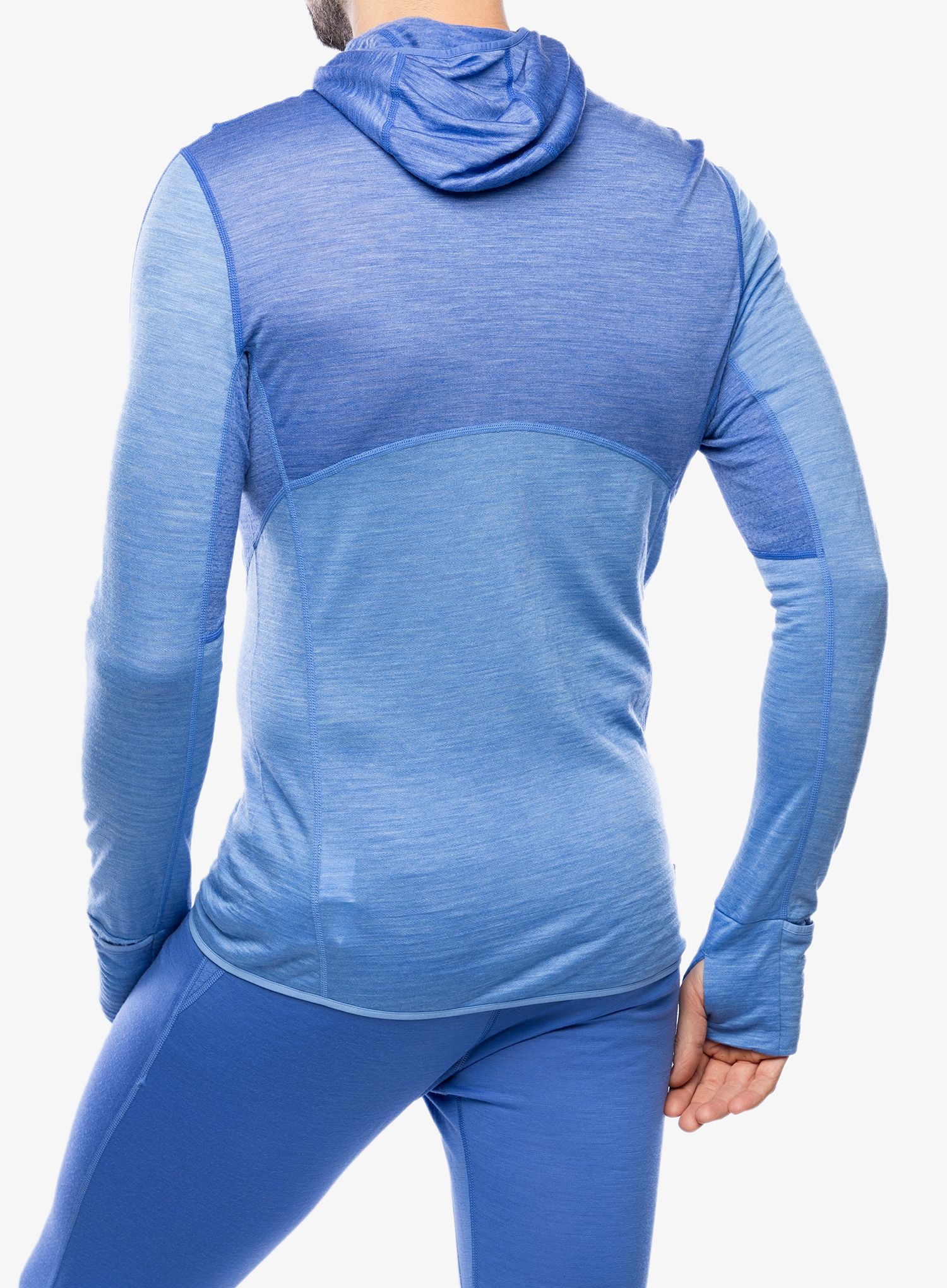 Mikina s kapucí Icebreaker Merino 200 Realfleece Descender LS Zip Hoodie - brilliant/baja/cb