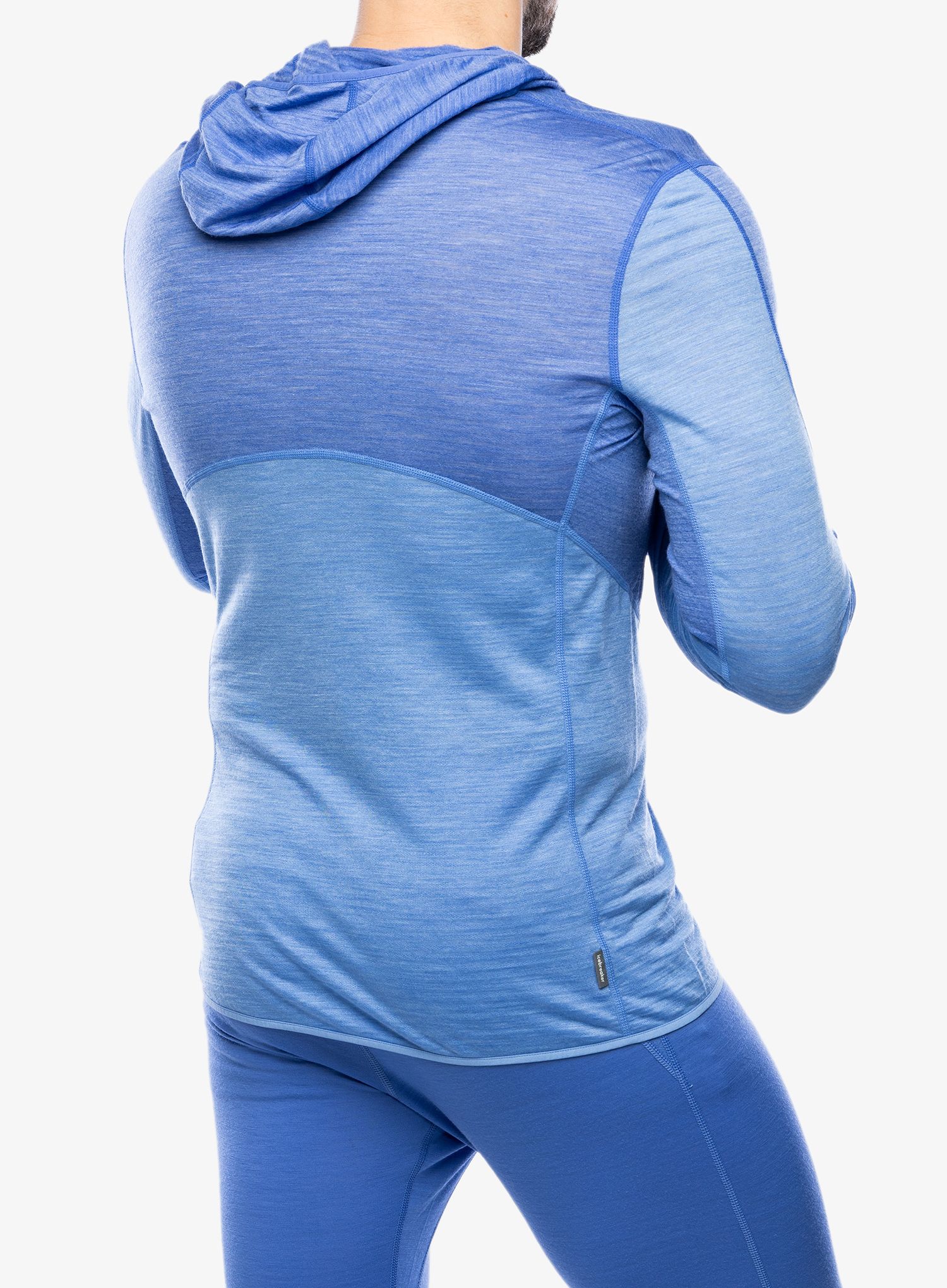 Mikina s kapucí Icebreaker Merino 200 Realfleece Descender LS Zip Hoodie - brilliant/baja/cb