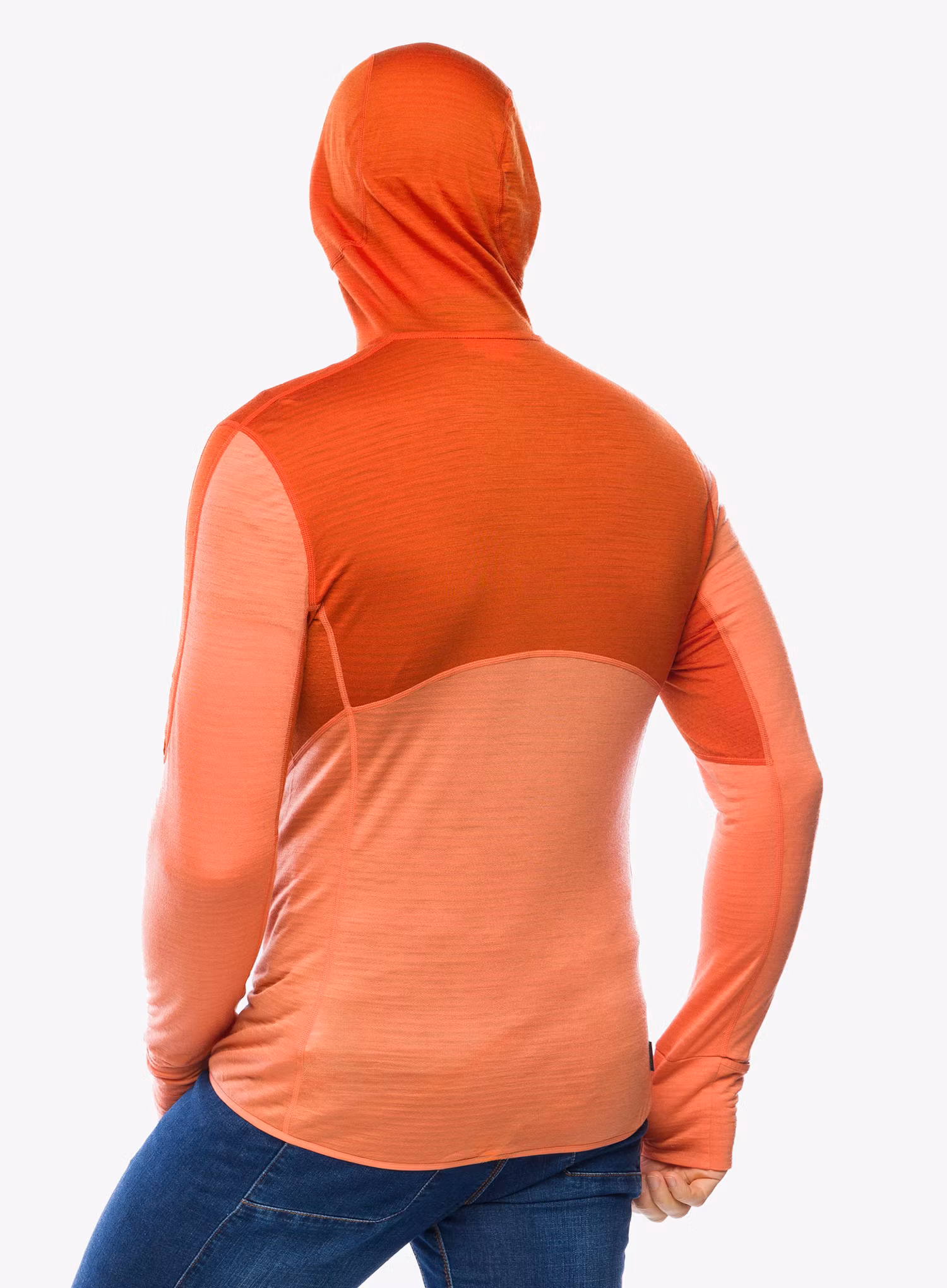 Rozepínací mikina Icebreaker Merino 200 Realfleece Descender LS Zip Hoodie - molten/ember/cb