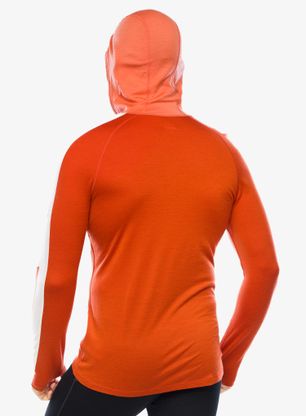 Funkční mikina Icebreaker Merino 200 Sonebula LS Half Zip Hood - molten/ember