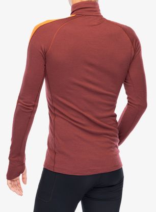Funkční mikina Icebreaker Merino 200 ZoneKnit LS Half Zip - port/blaze/cb