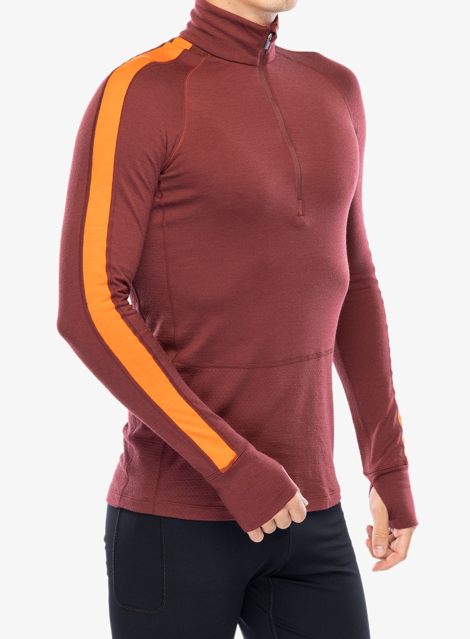 Funkční mikina Icebreaker Merino 200 ZoneKnit LS Half Zip - port/blaze/cb