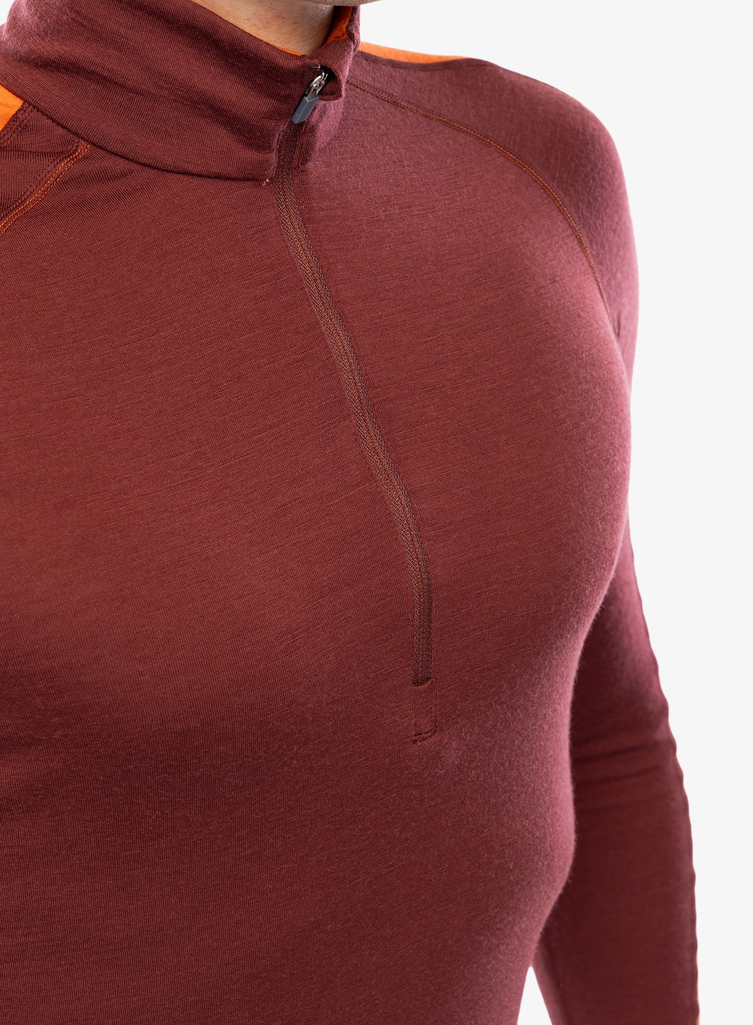 Funkční mikina Icebreaker Merino 200 ZoneKnit LS Half Zip - port/blaze/cb