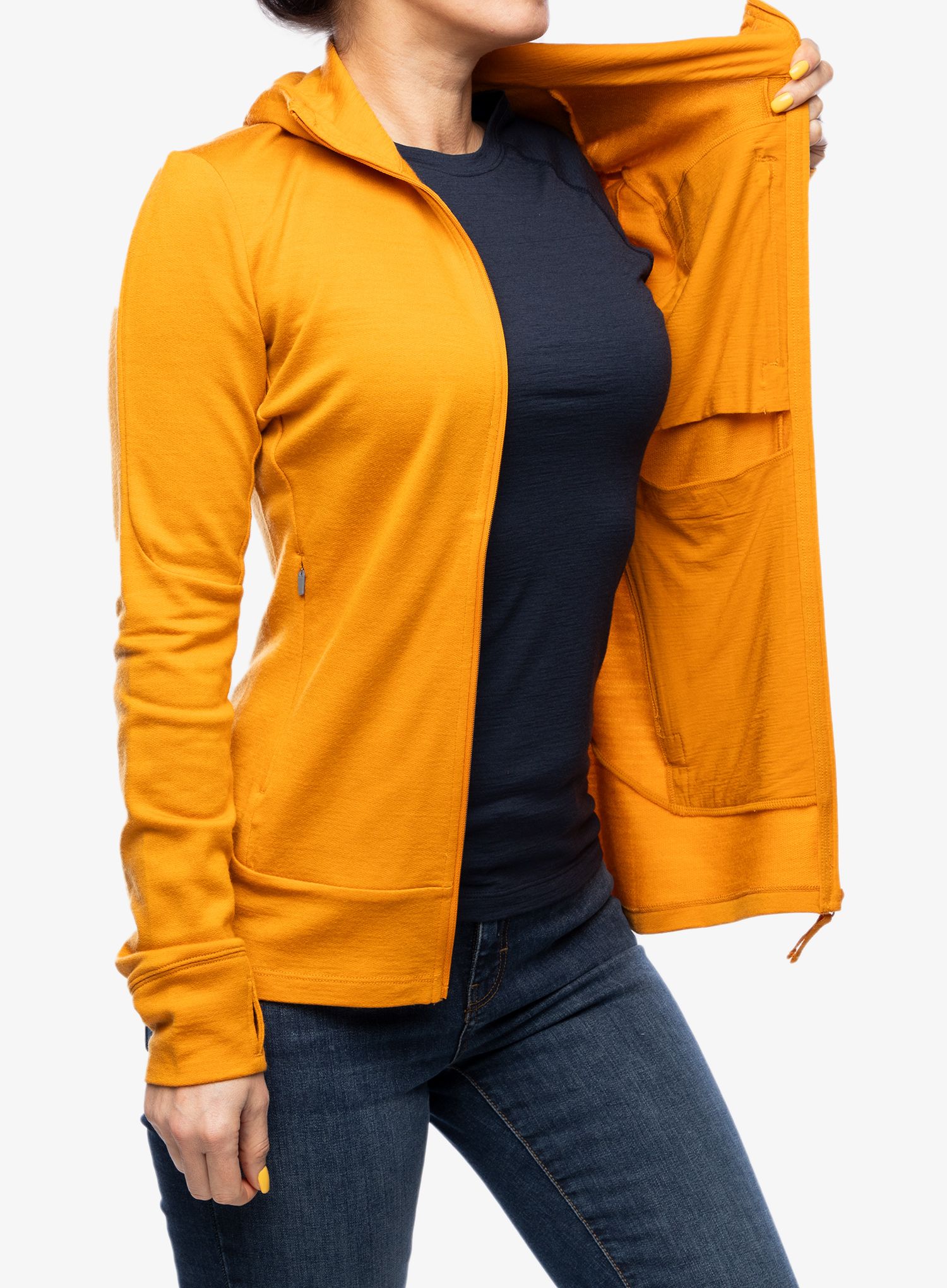 Dámská mikina s kapucí Icebreaker Merino 260 Quantum IV LS Zip Hoodie - ray