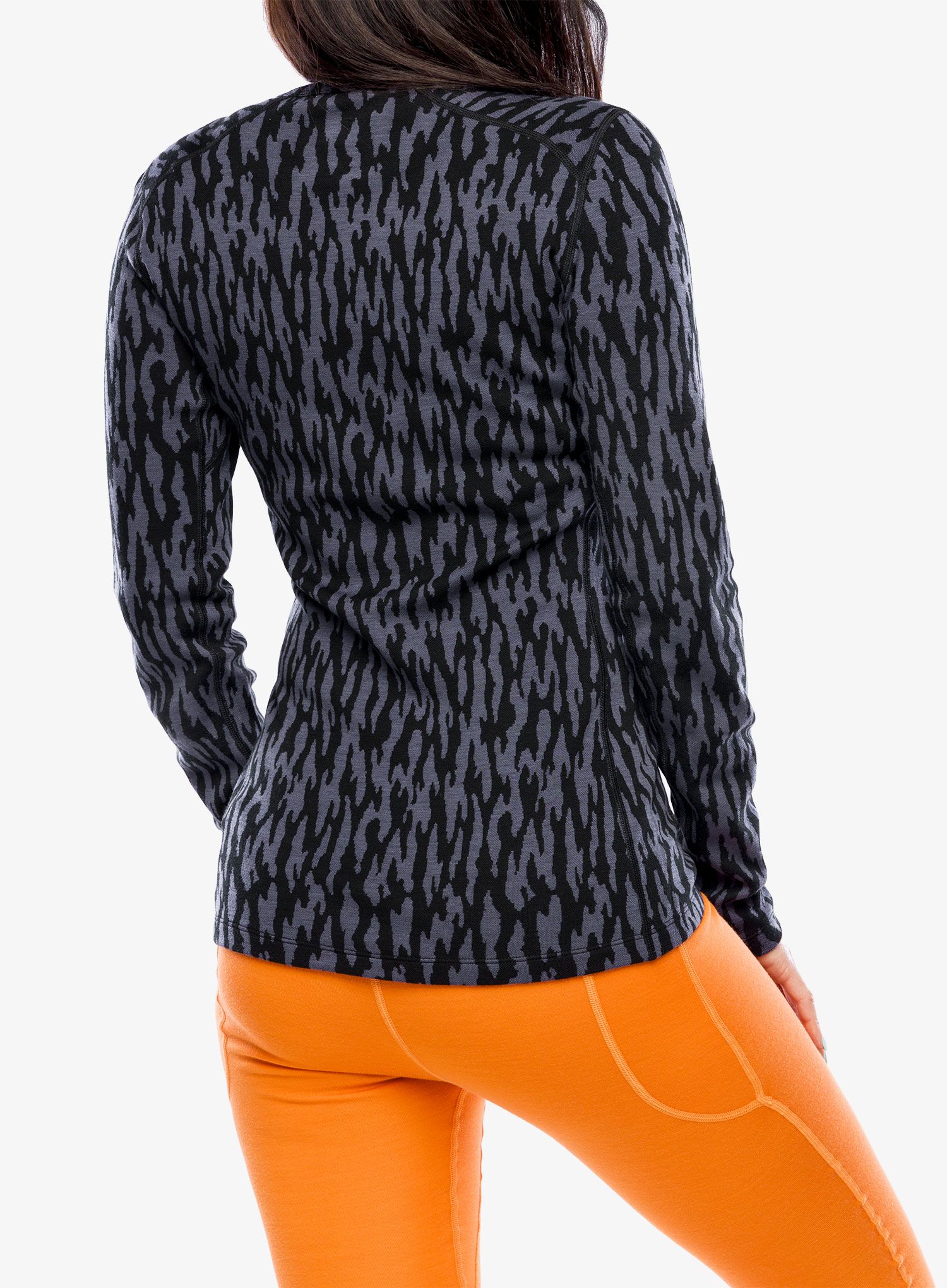Dámská mikina Icebreaker Merino 260 Vertex LS Crewe Glacial Camo - graphite/black