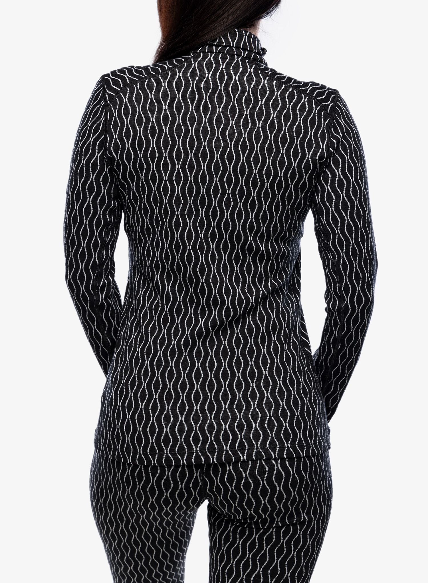 Dámská funkční mikina Icebreaker Merino 260 Vertex LS HZ On-Piste - black/snow/j