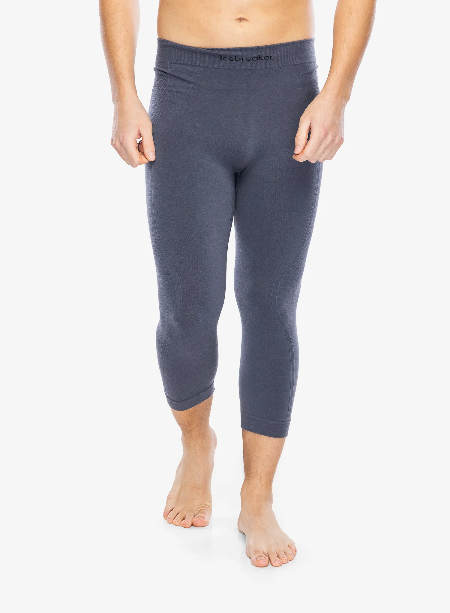 Termolegíny Icebreaker Merino 260 Zoneknit Seamless 3/4 Tights - graphite