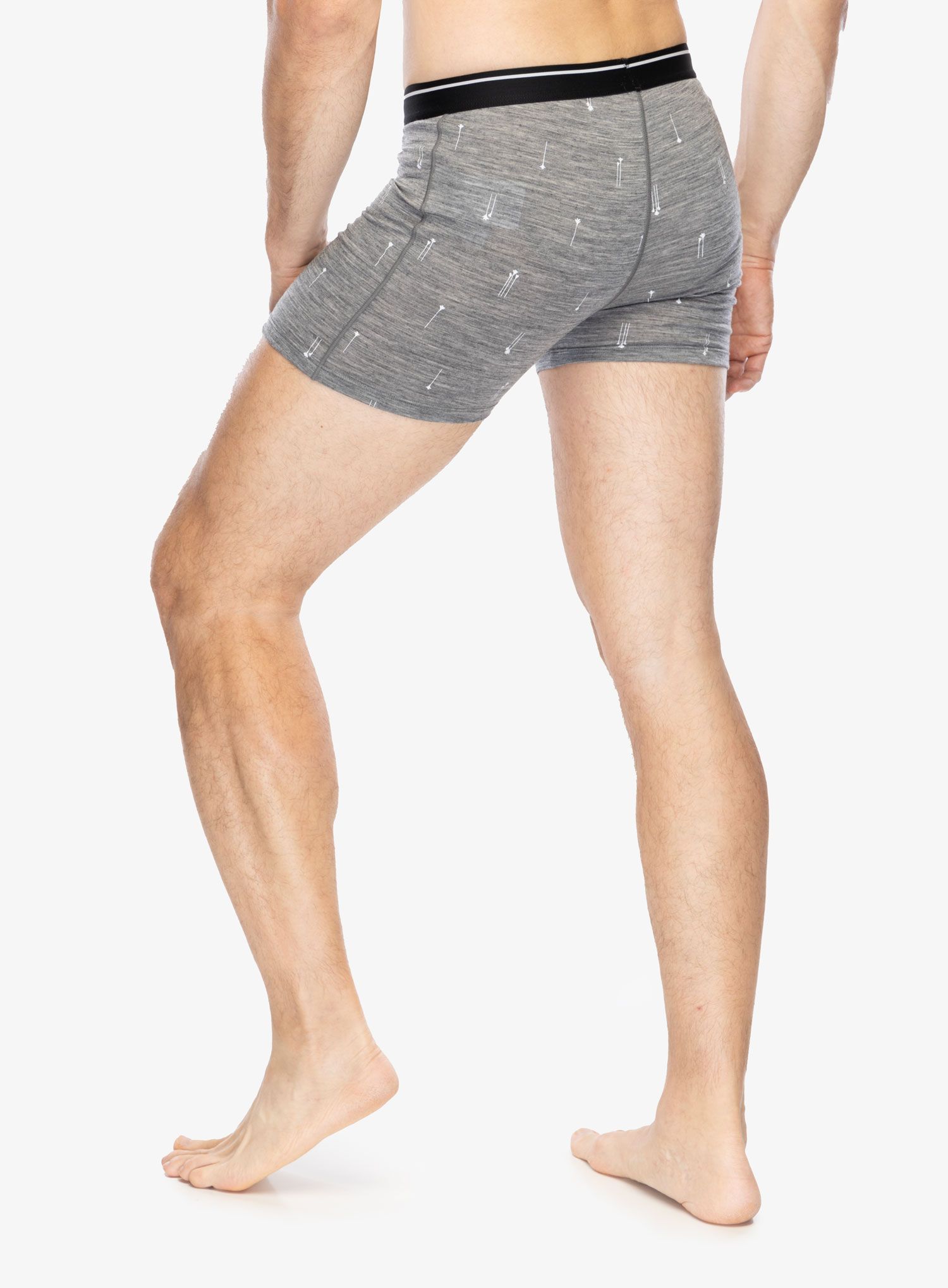Funkční boxerky Icebreaker Merino Anatomica Boxers Palm Trail AOP - gritstone hthr/aop