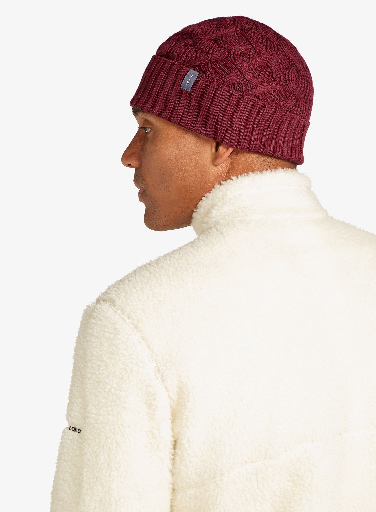 Zimní čepice Icebreaker Merino Cable Knit Beanie - port