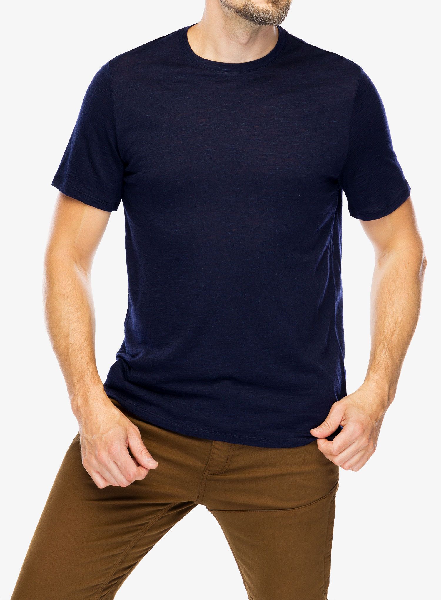 Merino triko Icebreaker Merino Linen SS Tee - midnight navy