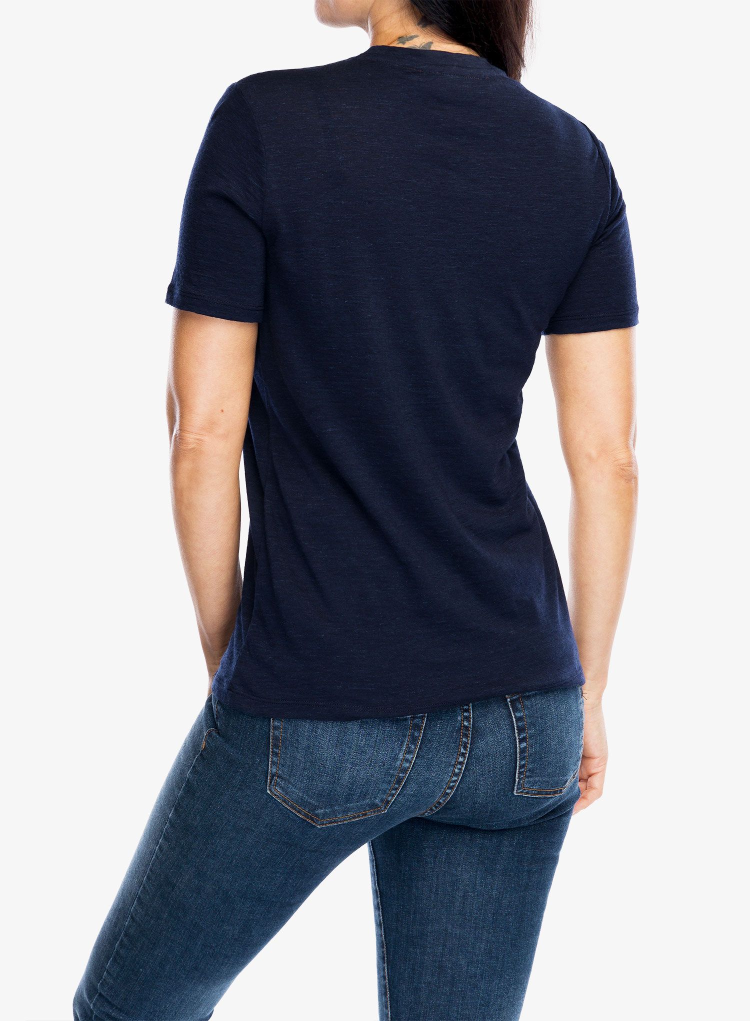 Dámské tričko Icebreaker Merino Linen SS Tee - midnight navy