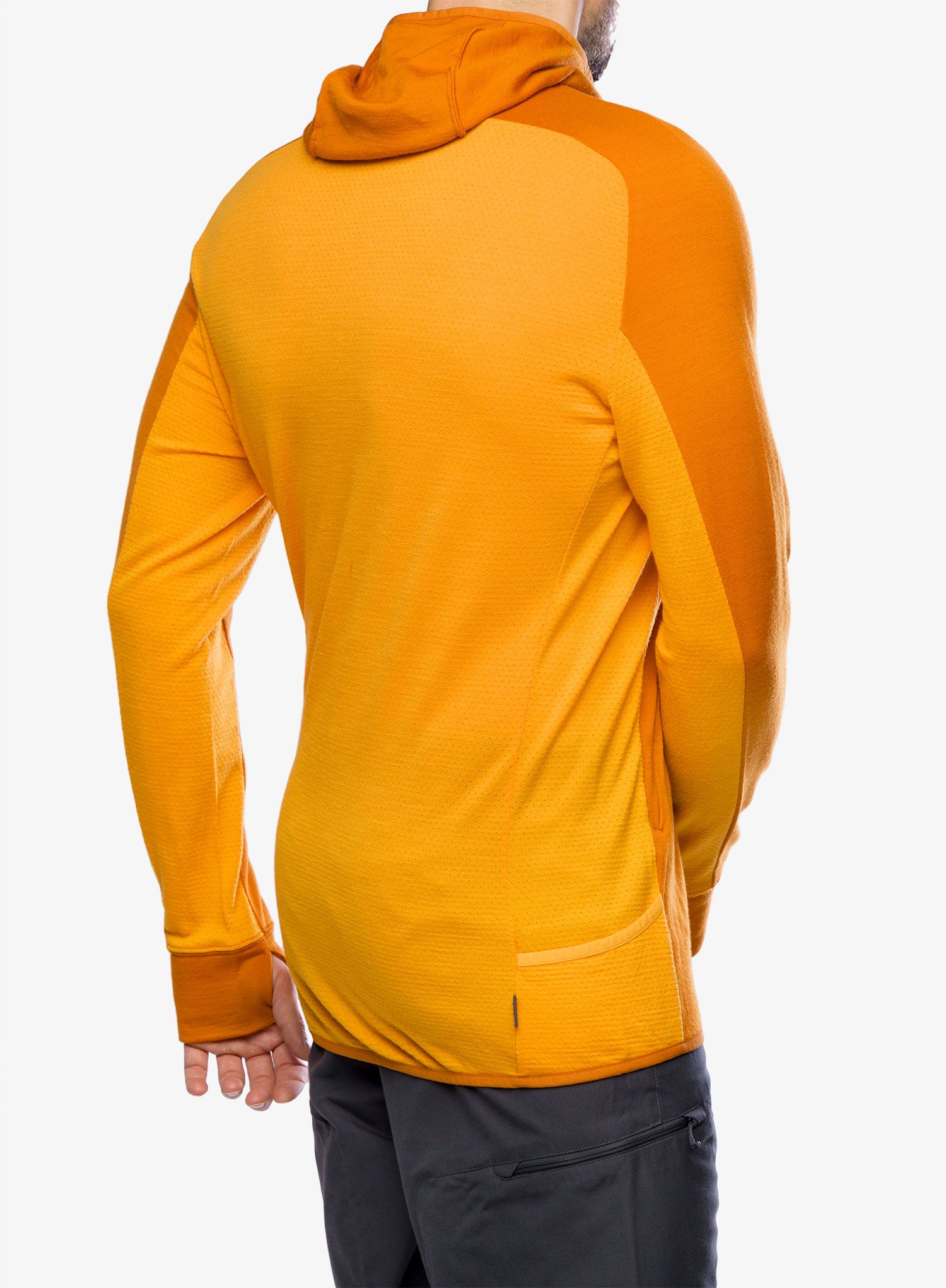 Outdoorova mikina Icebreaker Merino Quantum ZoneKnit LS Zip Hoodie - earth/solar