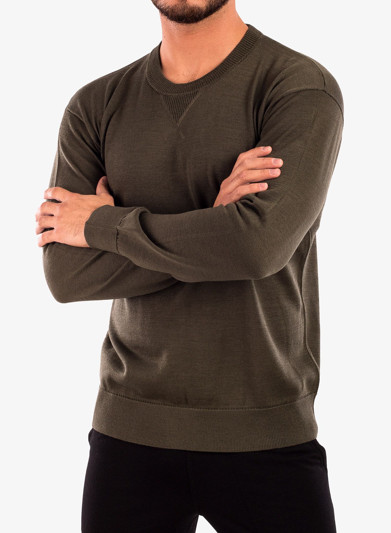 Pánský svetr Icebreaker Nova Sweater Sweatshirt - loden