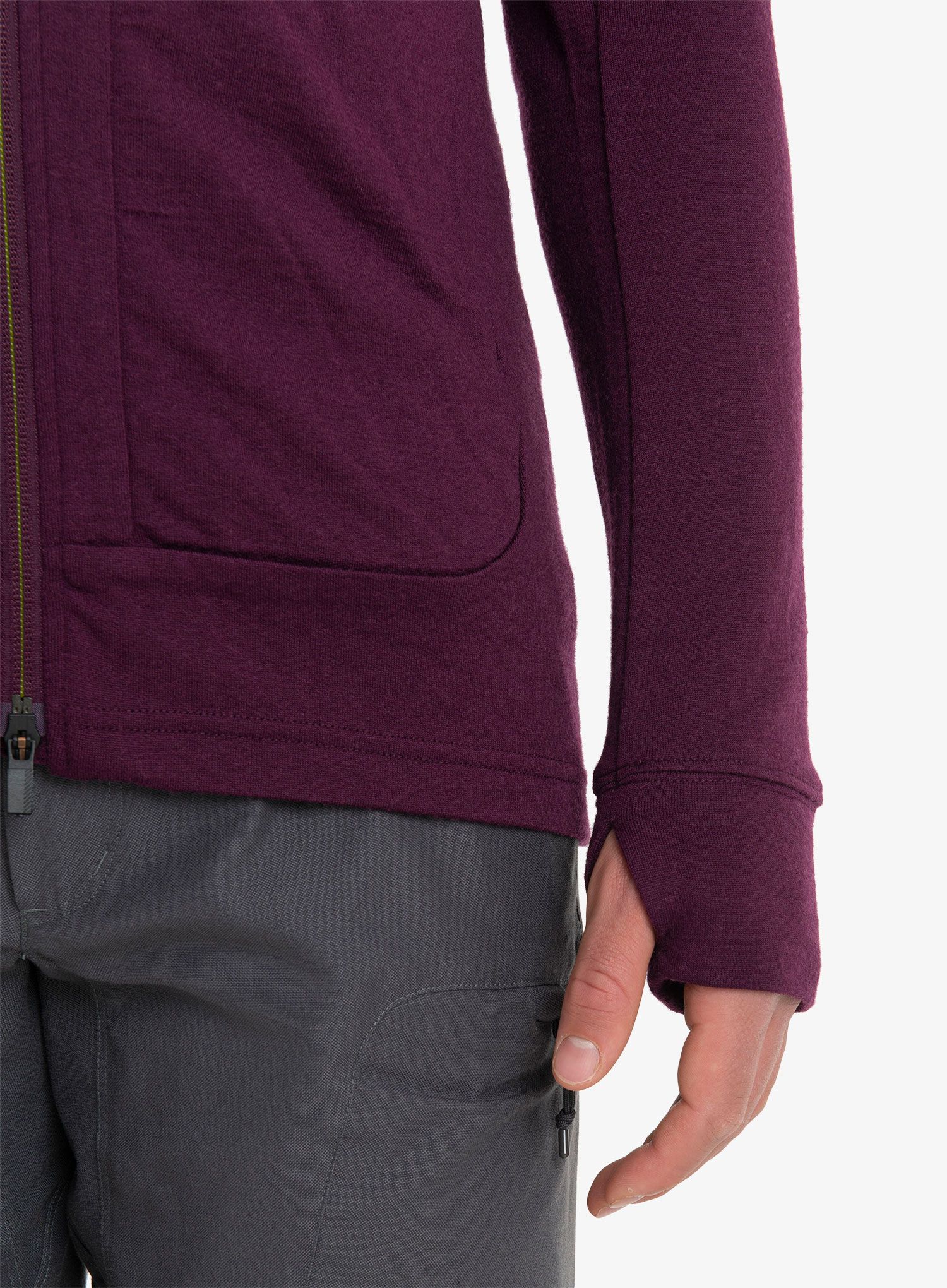 Pánská mikina Icebreaker Quantum III LS Zip Hood - nightshade