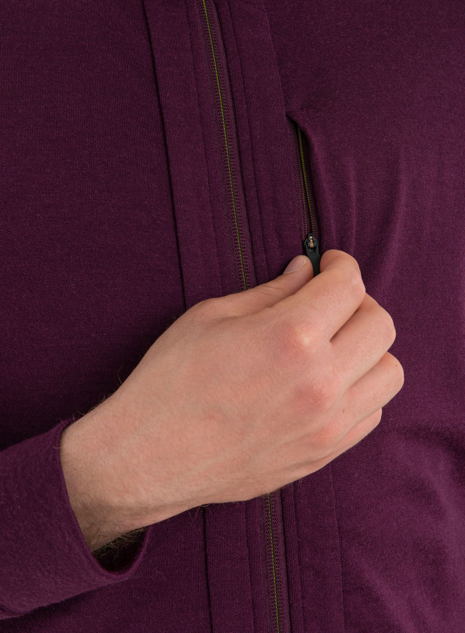 Pánská mikina Icebreaker Quantum III LS Zip Hood - nightshade