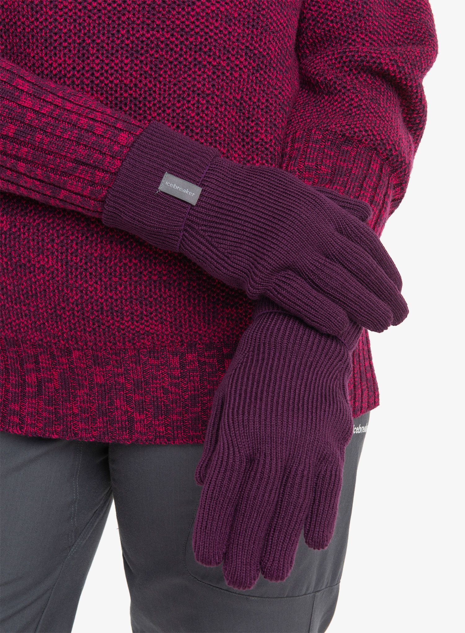 Vlněné rukavice Icebreaker Rixdorf Gloves - nightshade