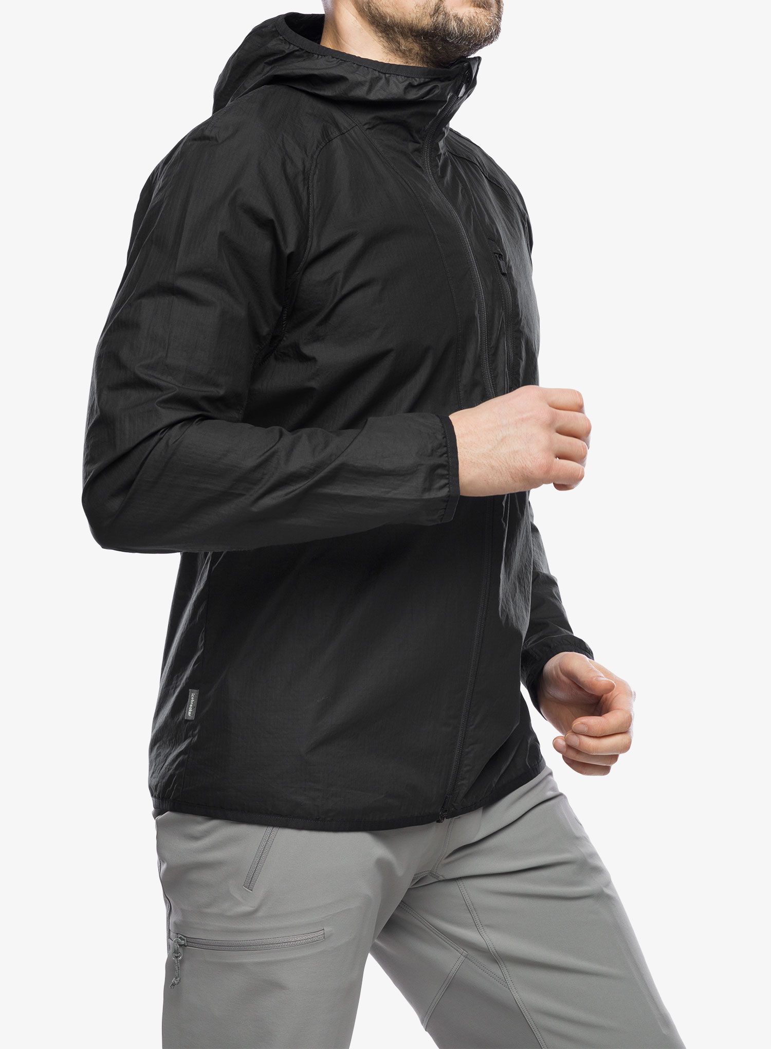 Softshellová bunda Icebreaker Shell+ Cotton Windbreaker - black