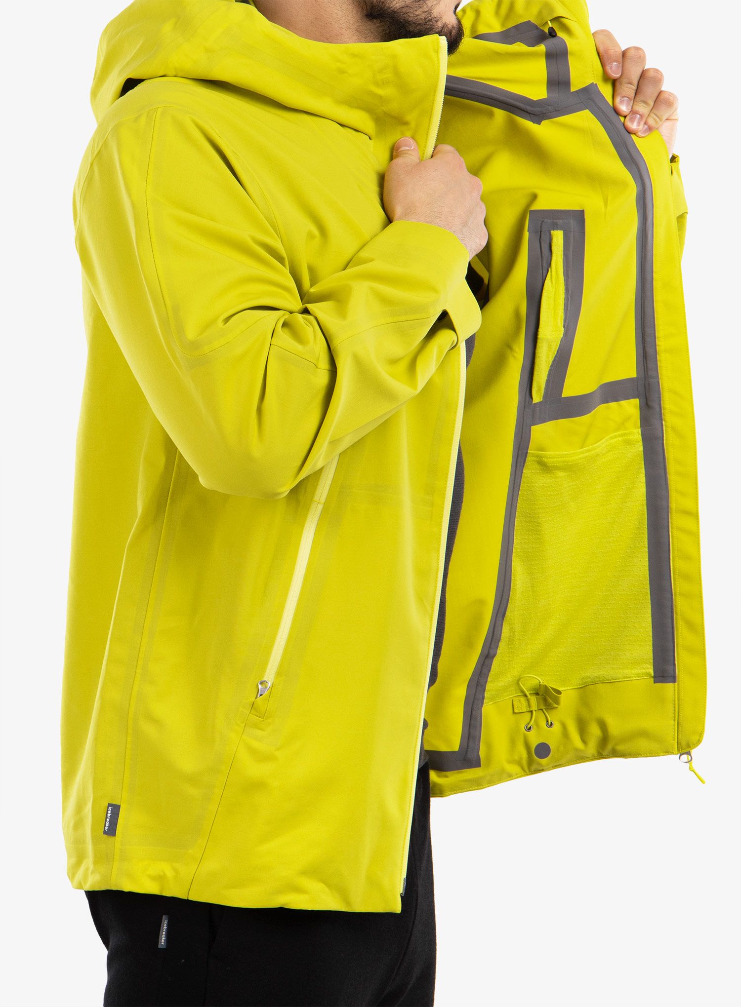 Pánská bunda Icebreaker Shell+ Hooded Jacket - shine