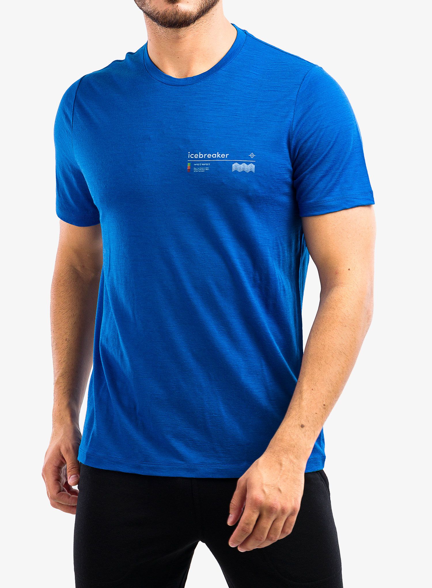 Pánské tričko Icebreaker Tech Lite II SS Tee Alpine Zone - lazurite