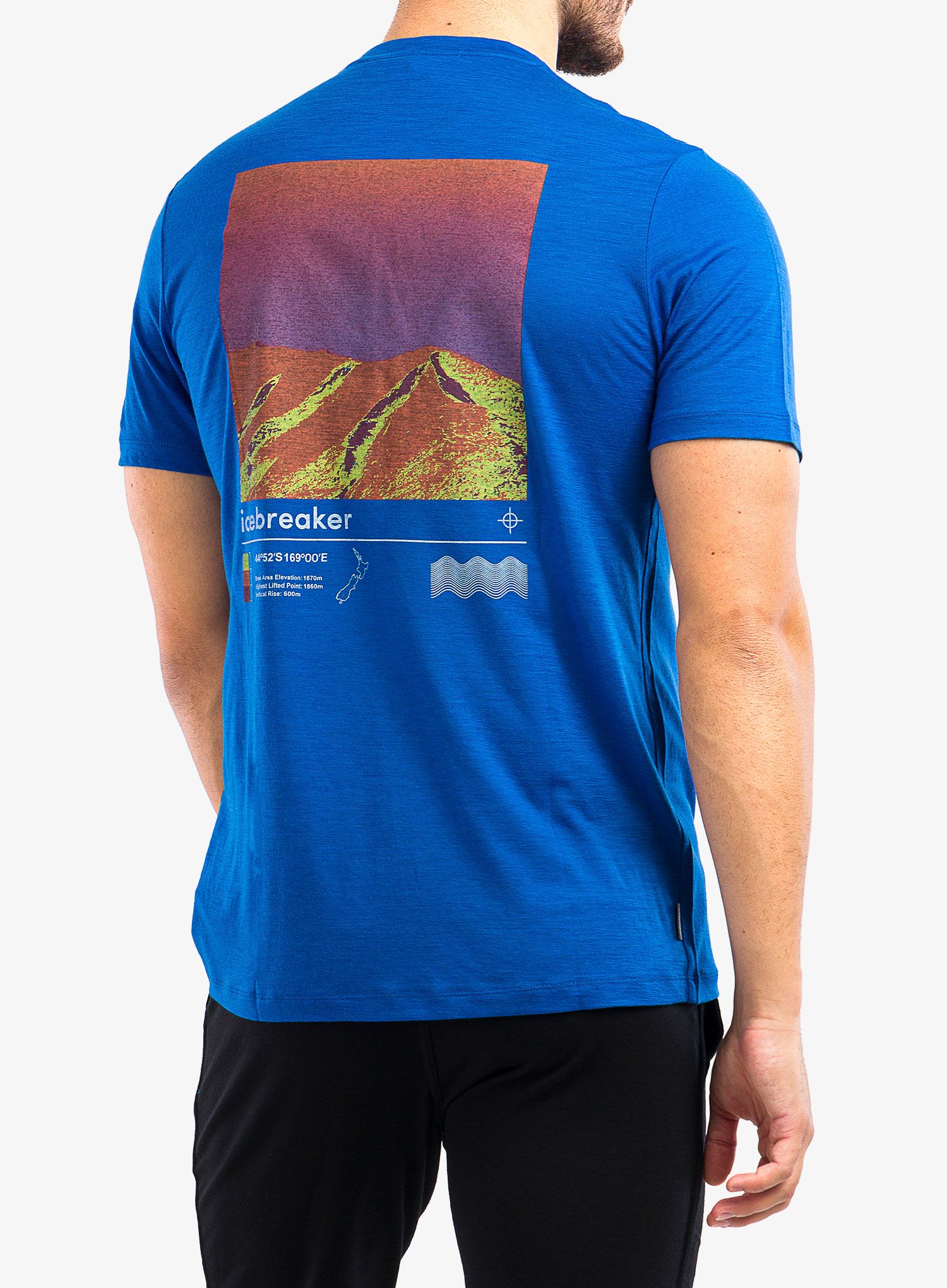 Pánské tričko Icebreaker Tech Lite II SS Tee Alpine Zone - lazurite