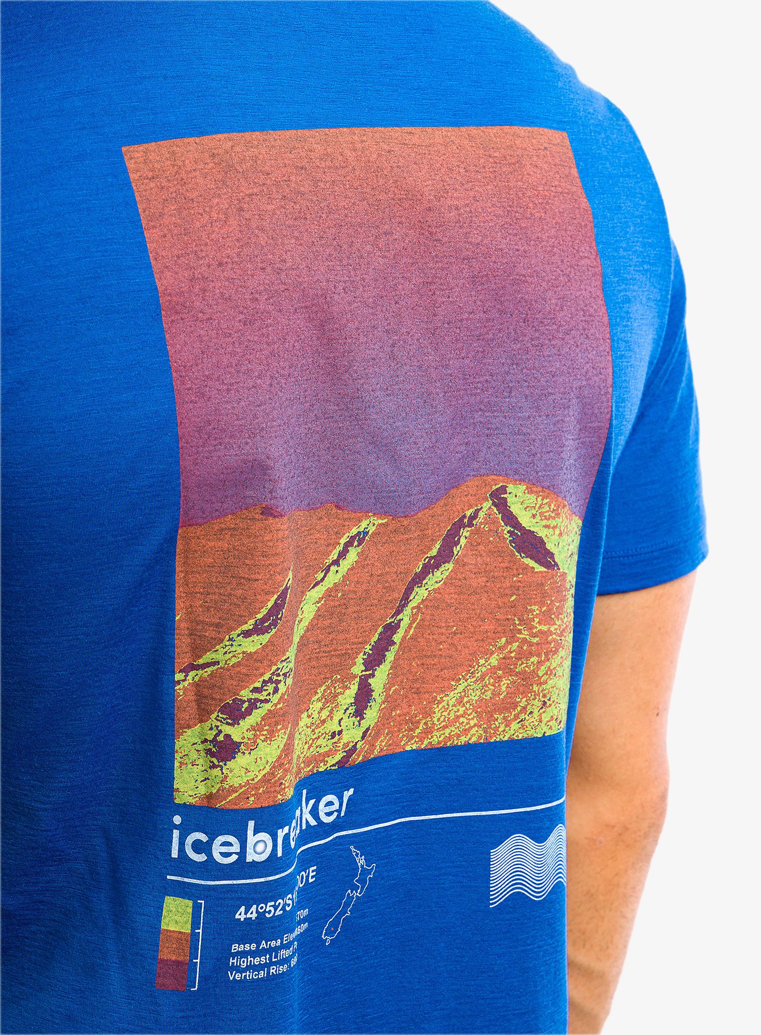 Pánské tričko Icebreaker Tech Lite II SS Tee Alpine Zone - lazurite