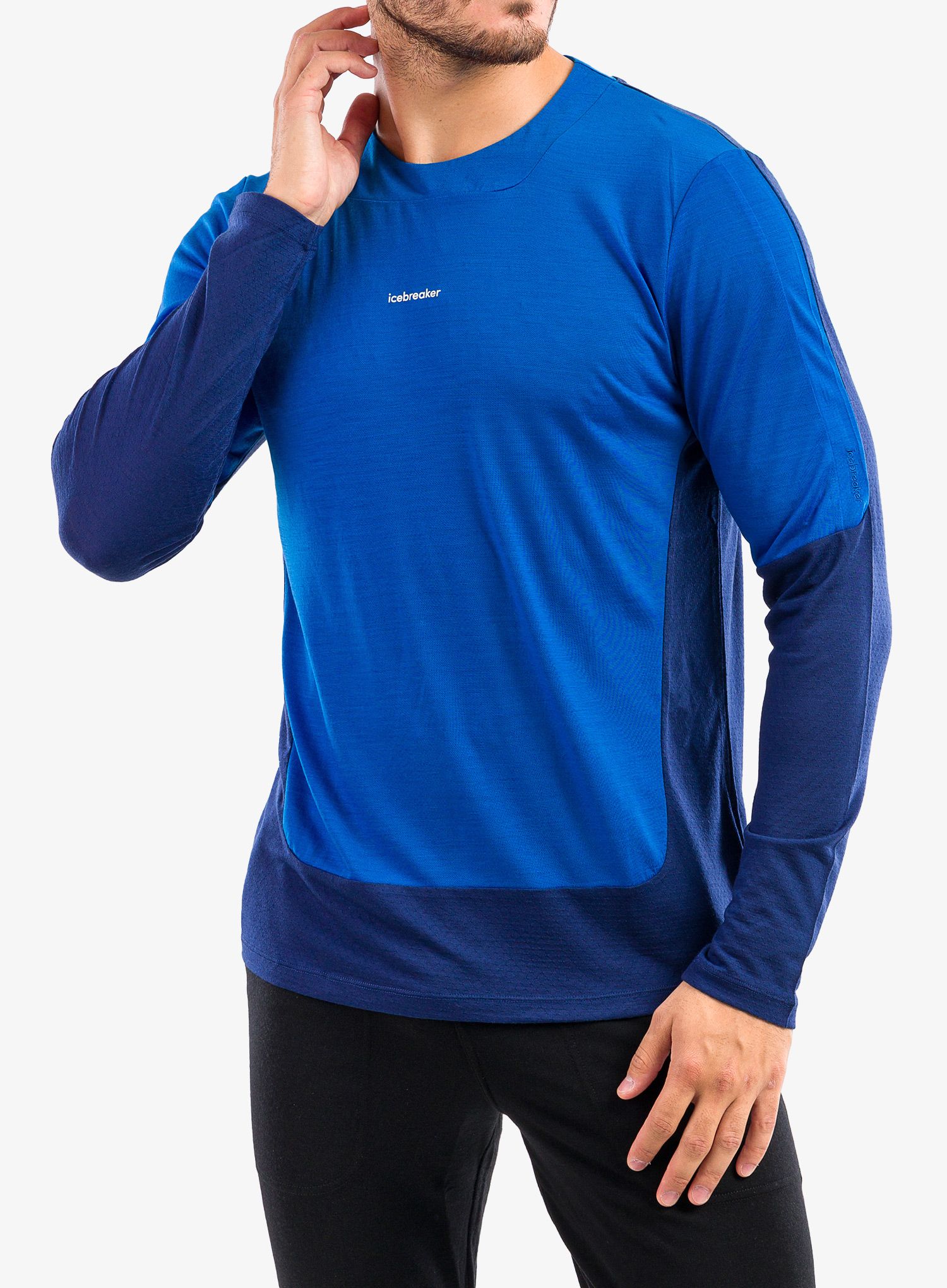 Pánská mikina Icebreaker ZoneKnit LS Tee - lazurite/navy