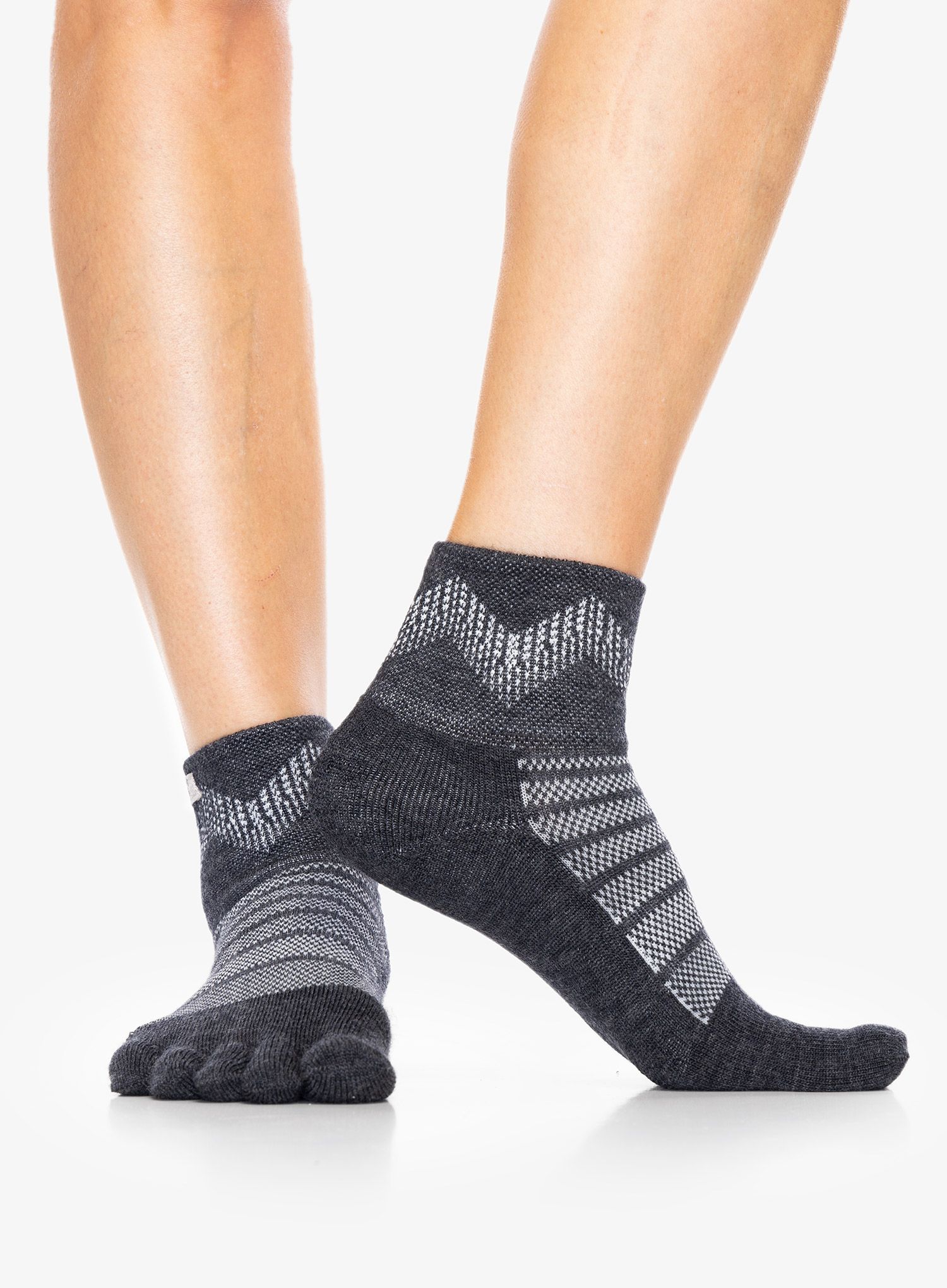 Merino ponožky Injinji Outdoor Midweight Mini-Crew Wool - slate