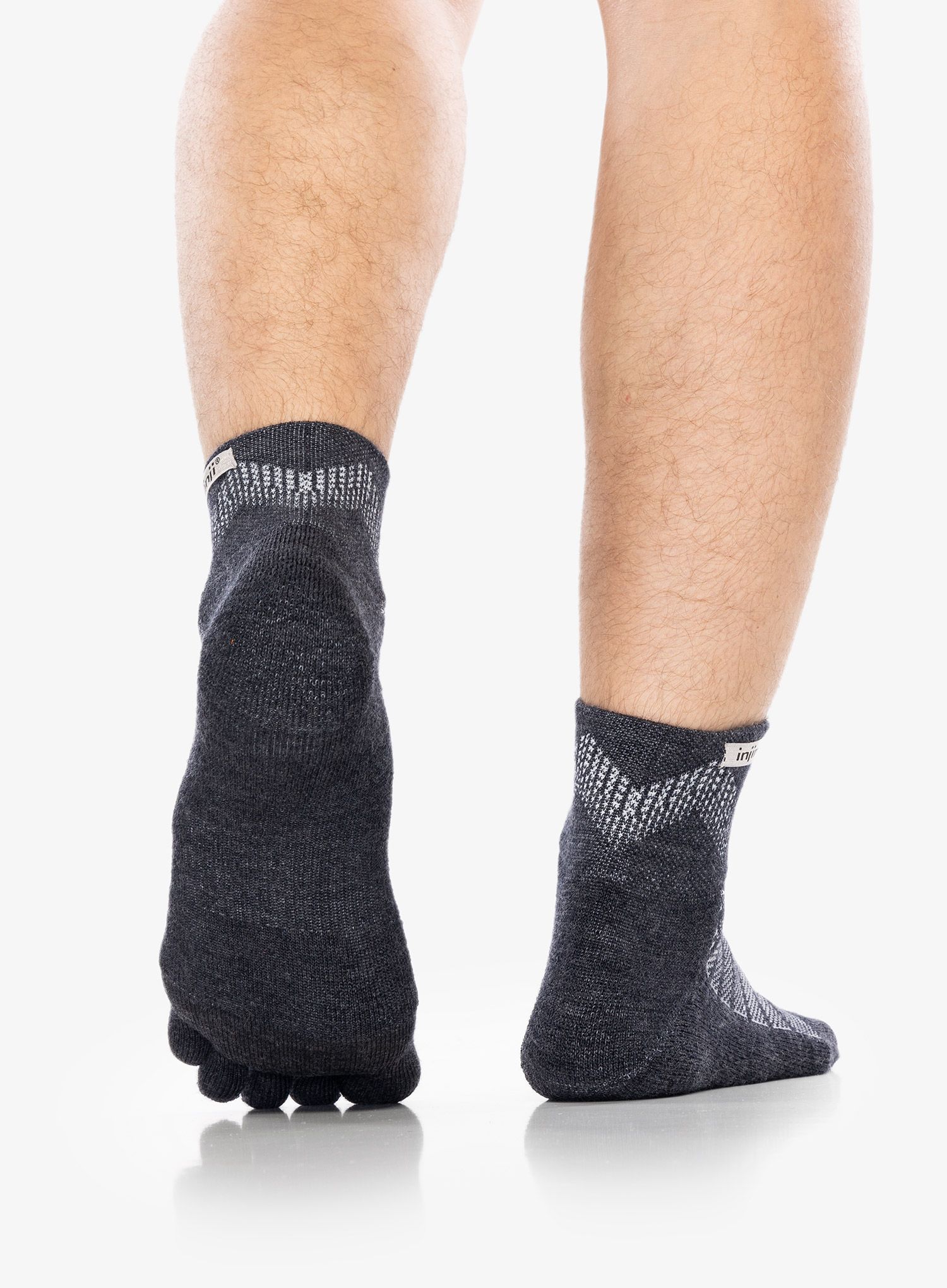 Merino ponožky Injinji Outdoor Midweight Mini-Crew Wool - slate