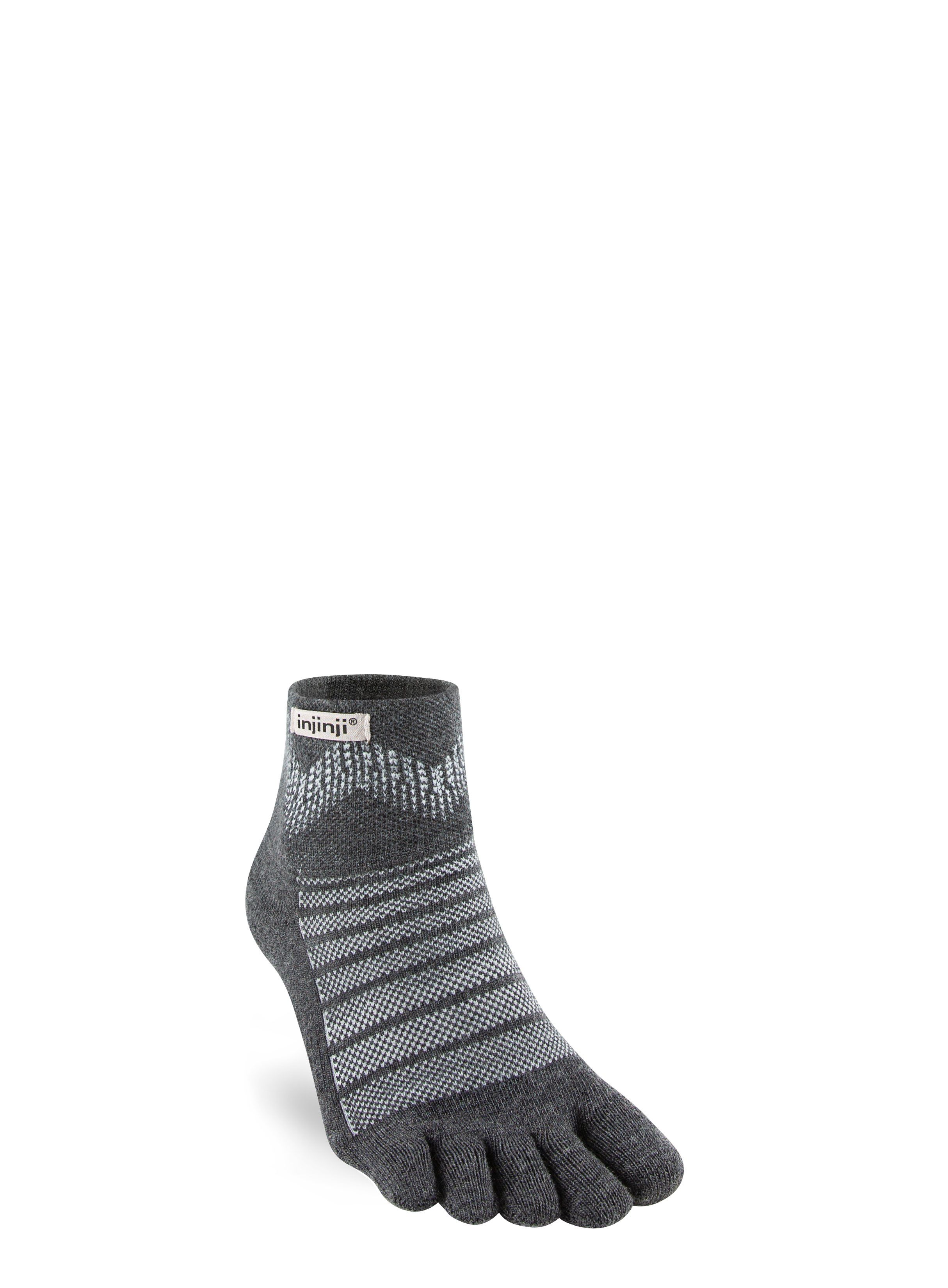 Merino ponožky Injinji Outdoor Midweight Mini-Crew Wool - slate