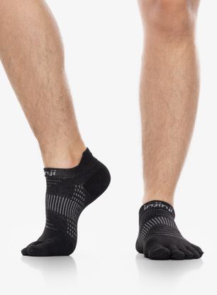 Ponožky na běhání Injinji Run Original Weight No-Show - black