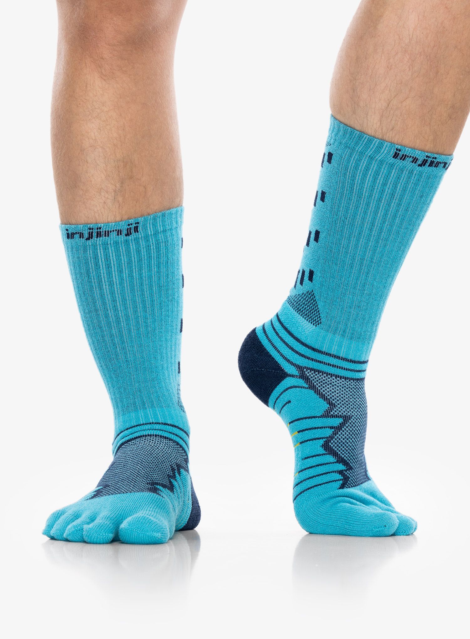 Ponožky na běhání Injinji Ultra Run Crew - pacific blue