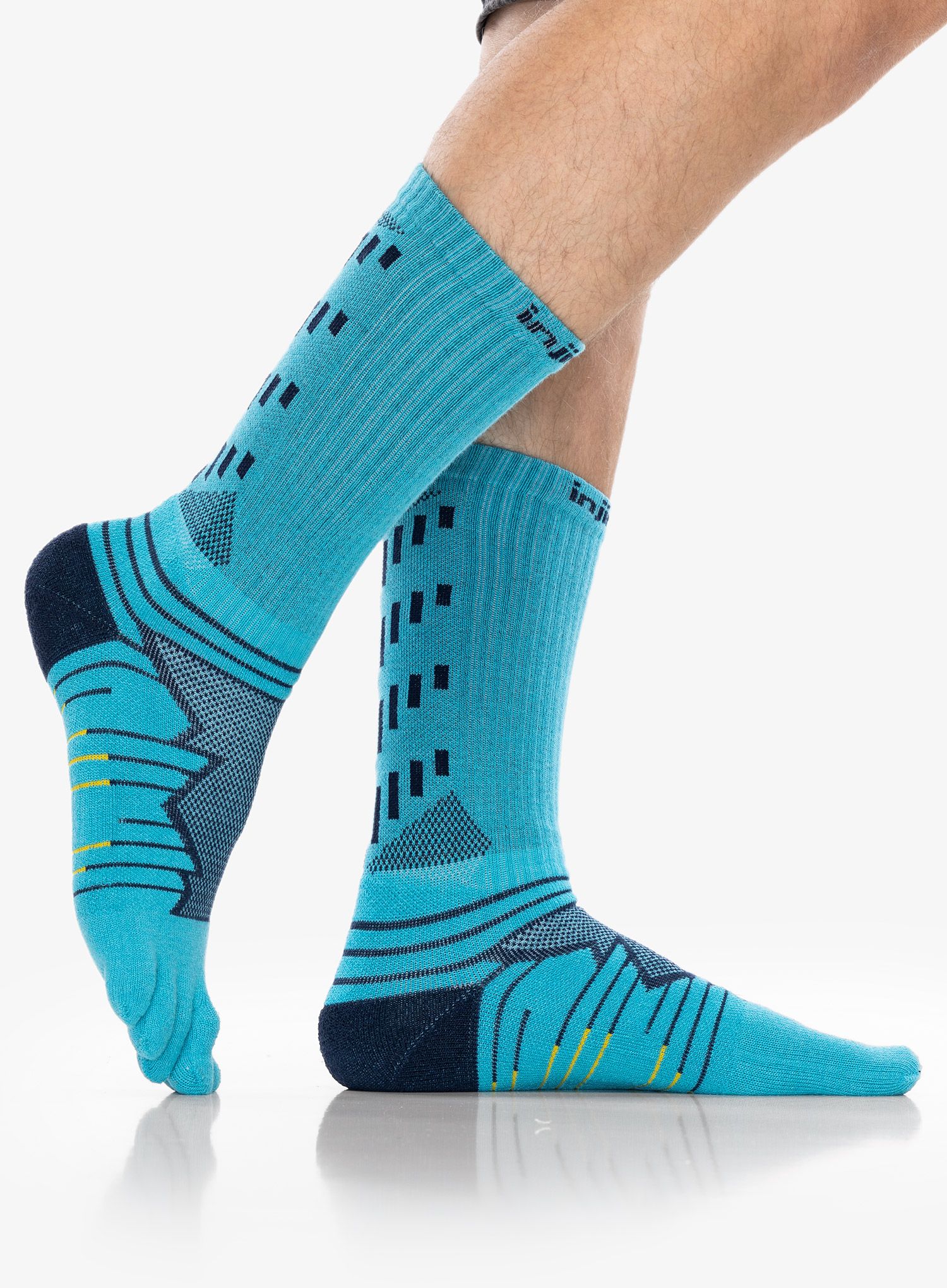 Ponožky na běhání Injinji Ultra Run Crew - pacific blue