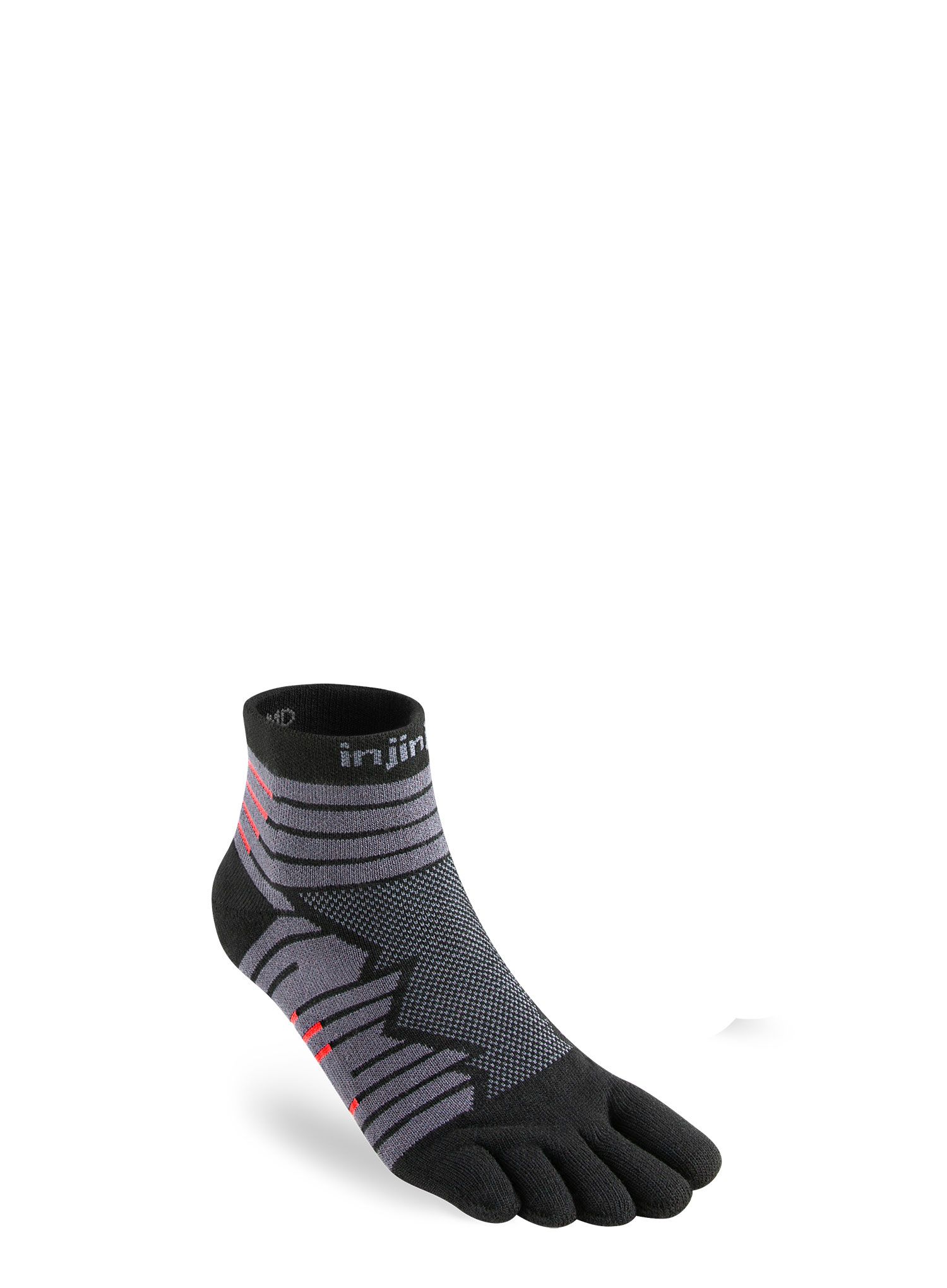 Ponožky na běhání Injinji Ultra Run Mini-Crew - onyx