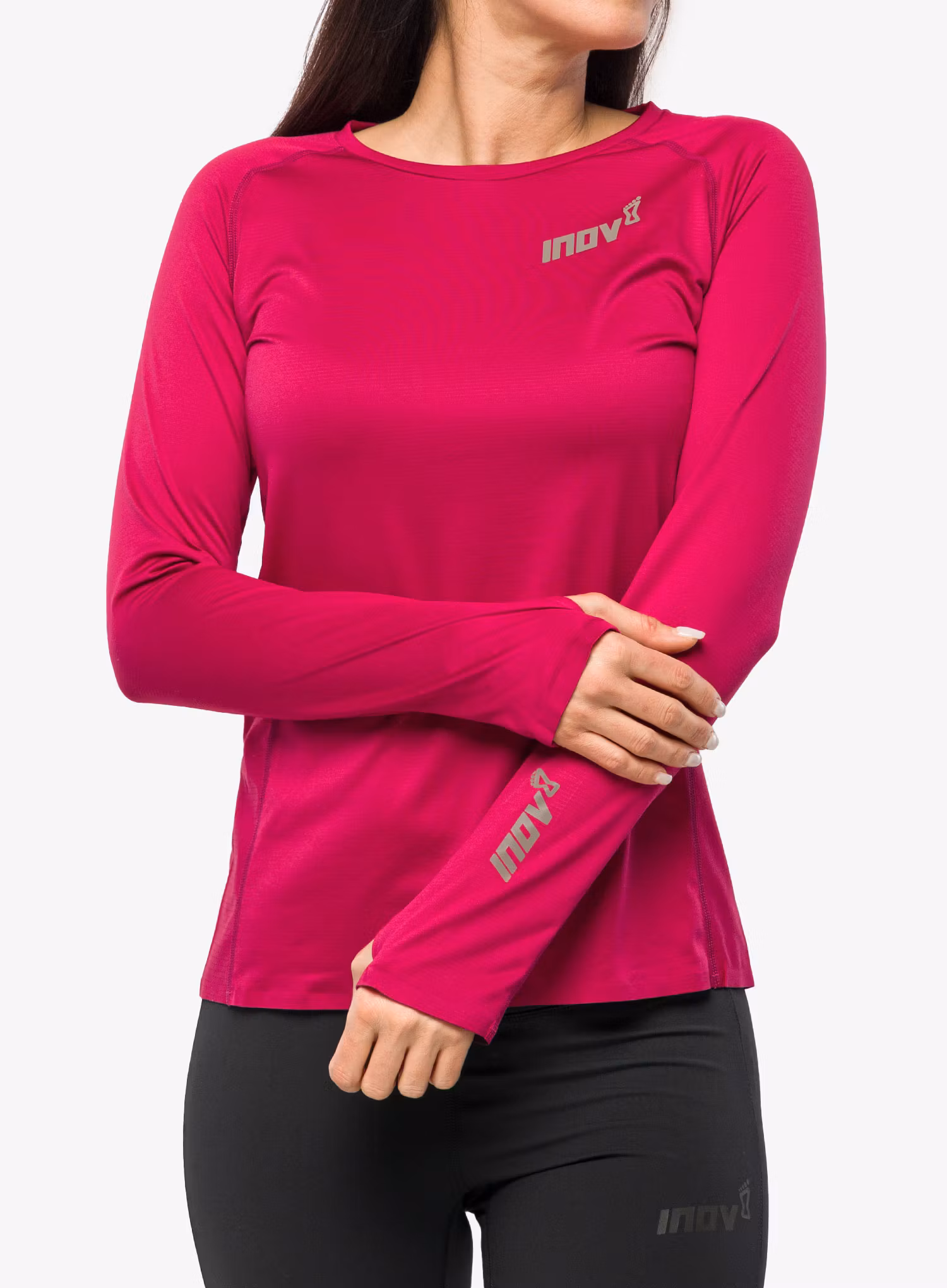 Dámská běžecká mikina Inov-8 Base Elite LS - pink