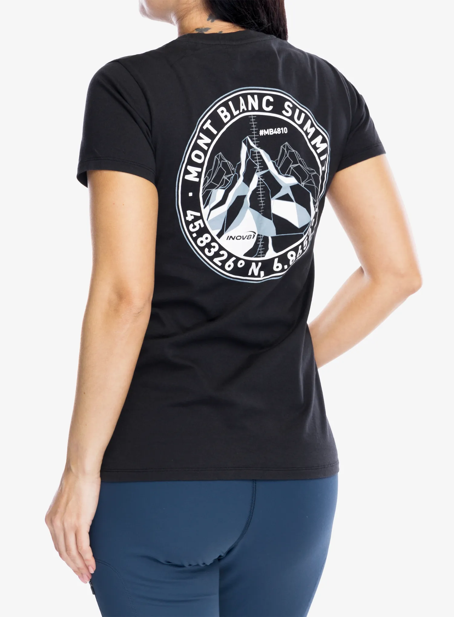 Dámské tričko s potiskem Inov-8 Graphic T-Shirt Mont Blanc - graphite