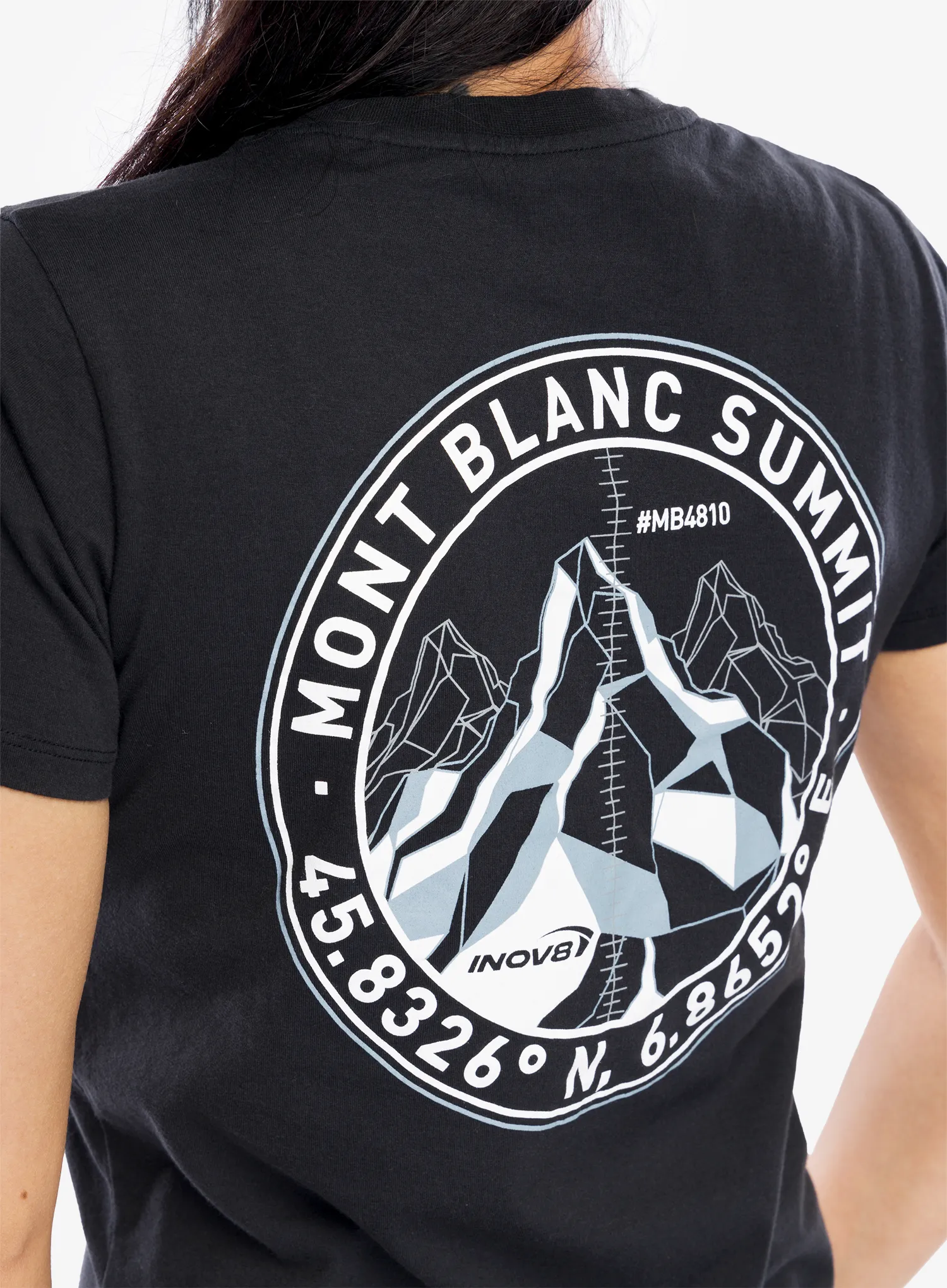 Dámské tričko s potiskem Inov-8 Graphic T-Shirt Mont Blanc - graphite