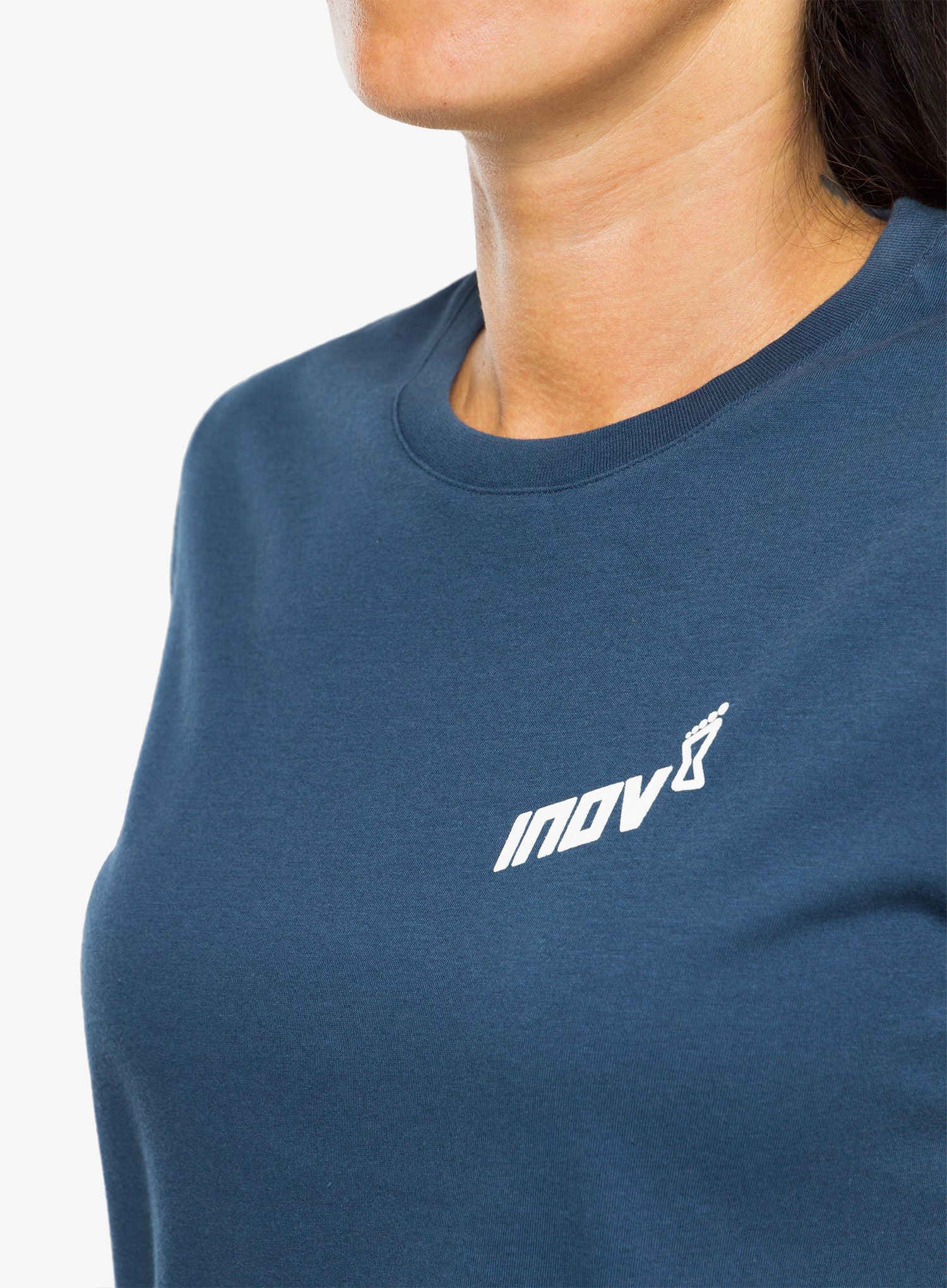 Dámské tričko s potiskem Inov-8 Graphic Tee SS Footprints - navy