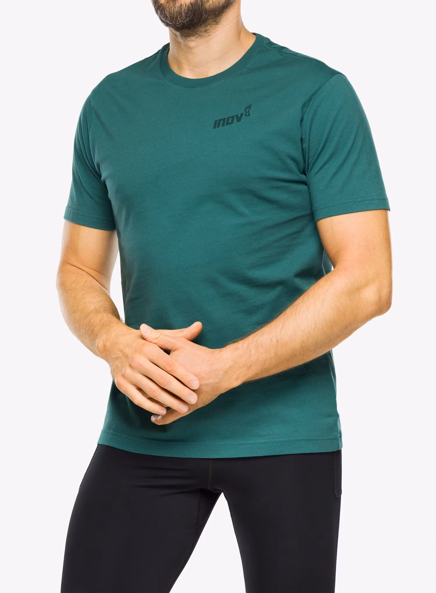 Tričko s potiskem Inov-8 Graphic Tee SS Footprints - pine