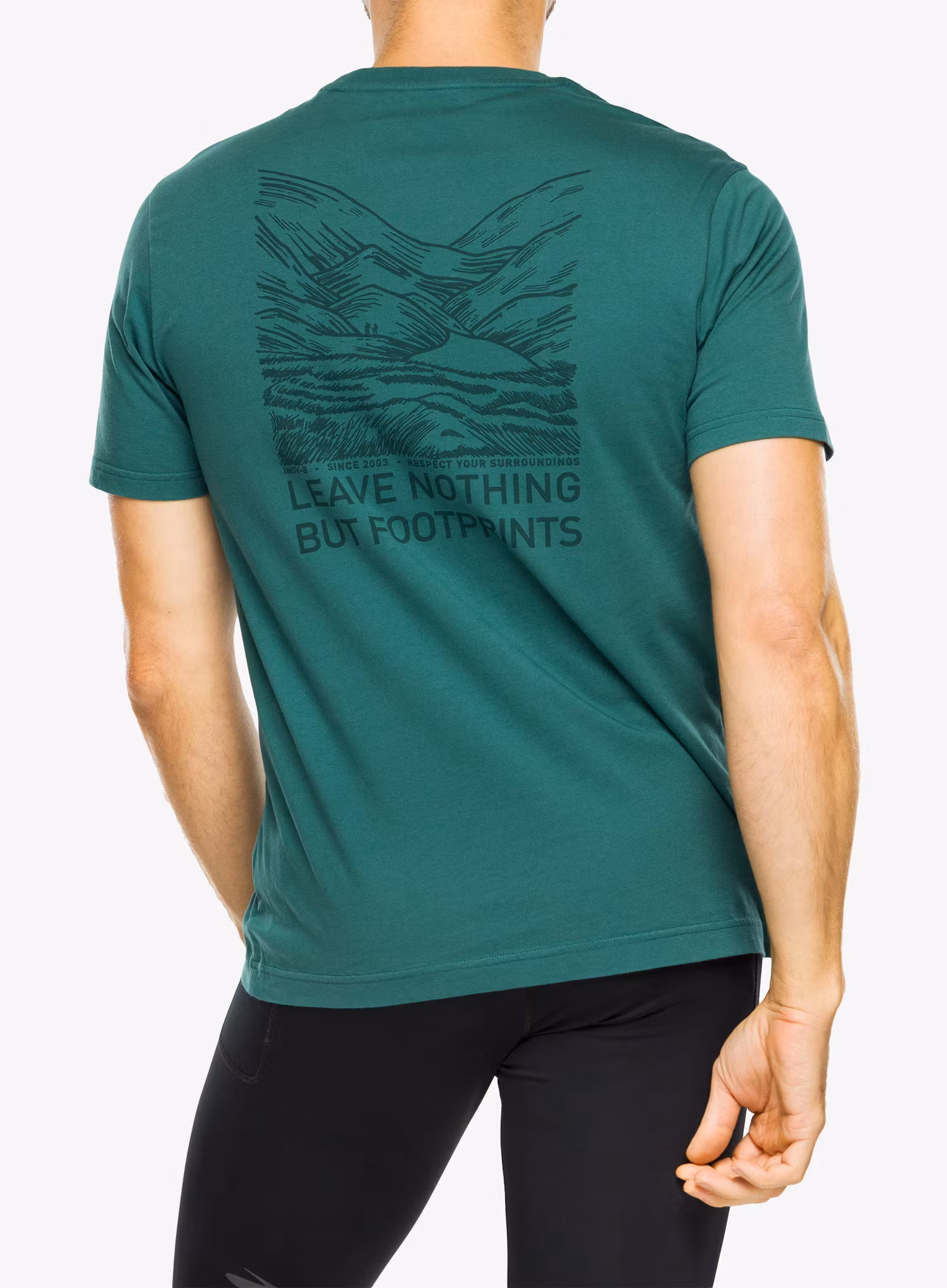 Tričko s potiskem Inov-8 Graphic Tee SS Footprints - pine