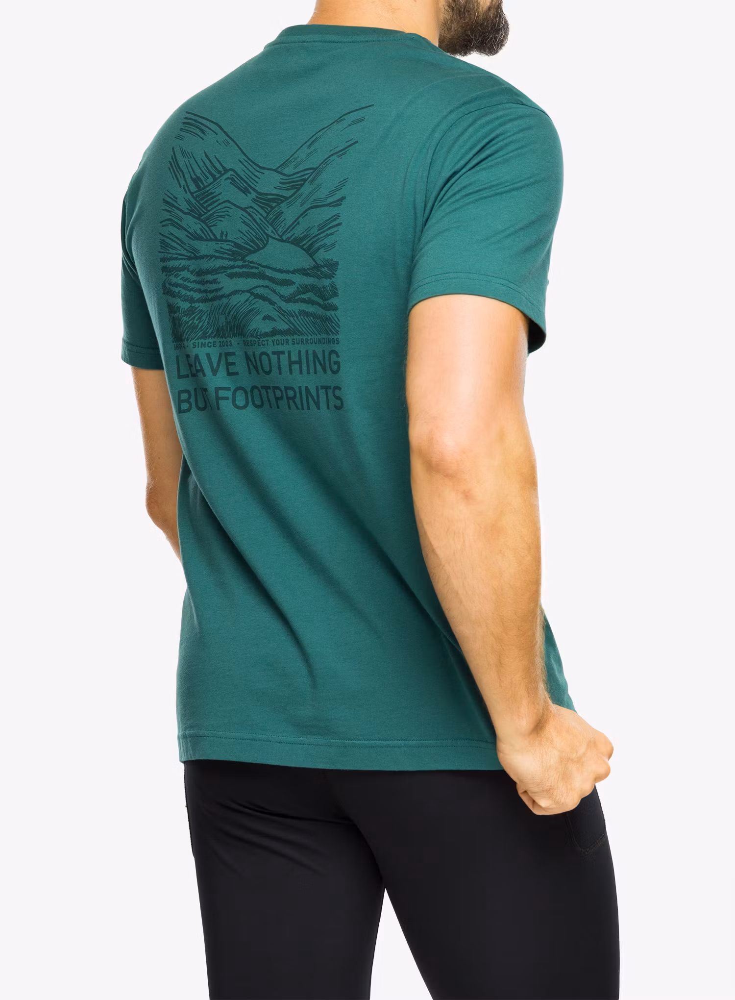 Tričko s potiskem Inov-8 Graphic Tee SS Footprints - pine