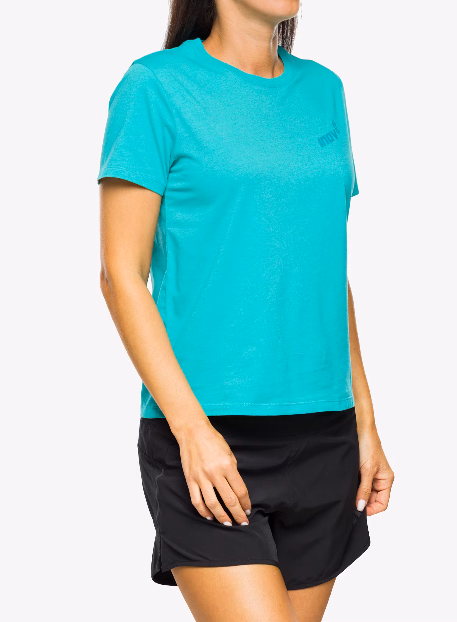 Dámské tričko s potiskem Inov-8 Graphic Tee SS Footprints - teal