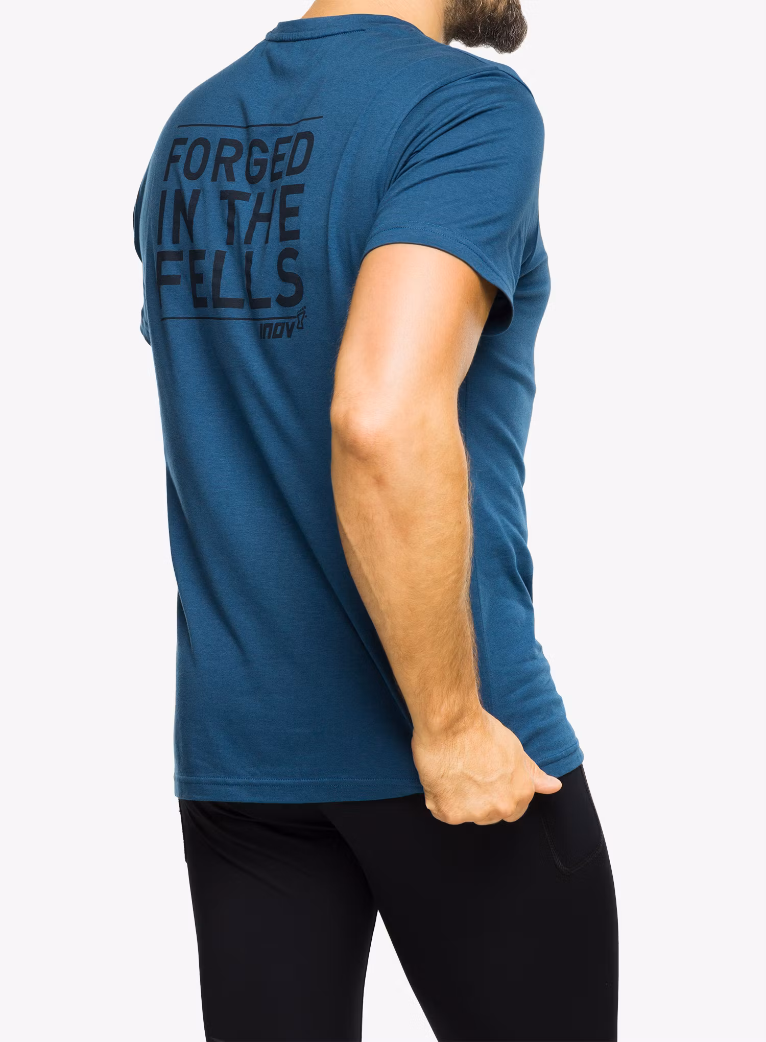 Běžecké triko Inov-8 Graphic Tee SS Forged - navy