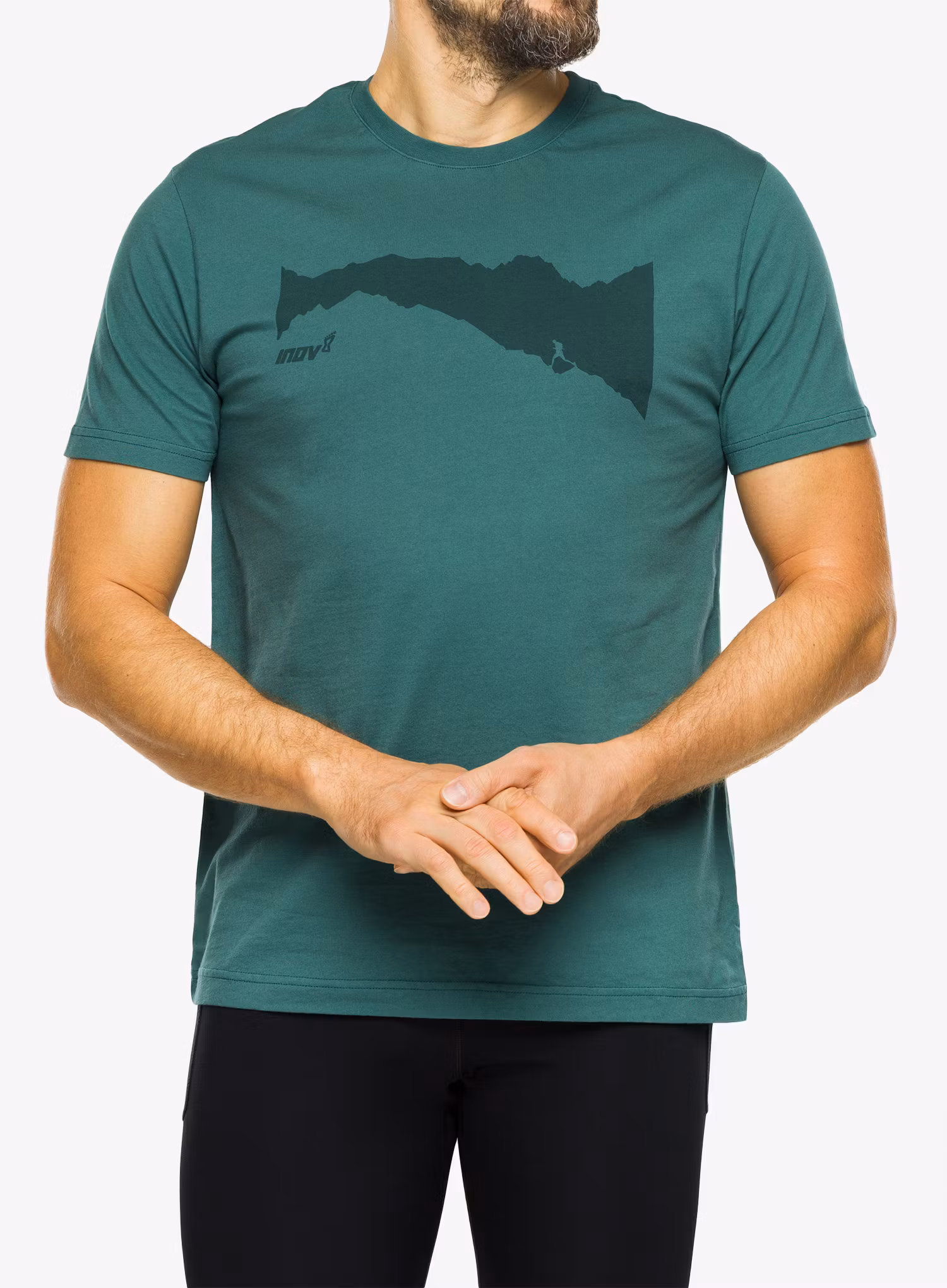 Bavlněné tričko Inov-8 Graphic Tee SS Ridge - pine