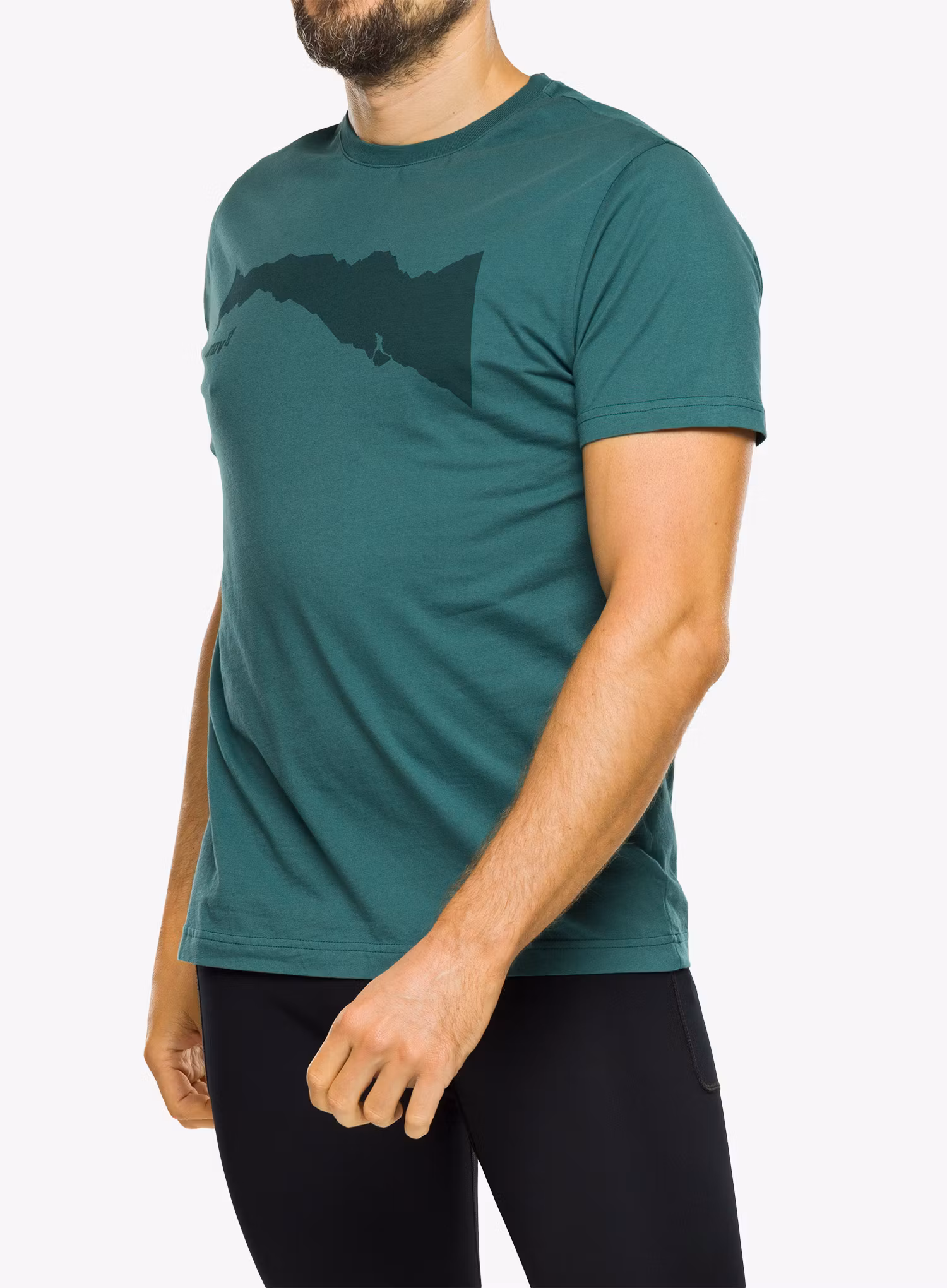 Bavlněné tričko Inov-8 Graphic Tee SS Ridge - pine