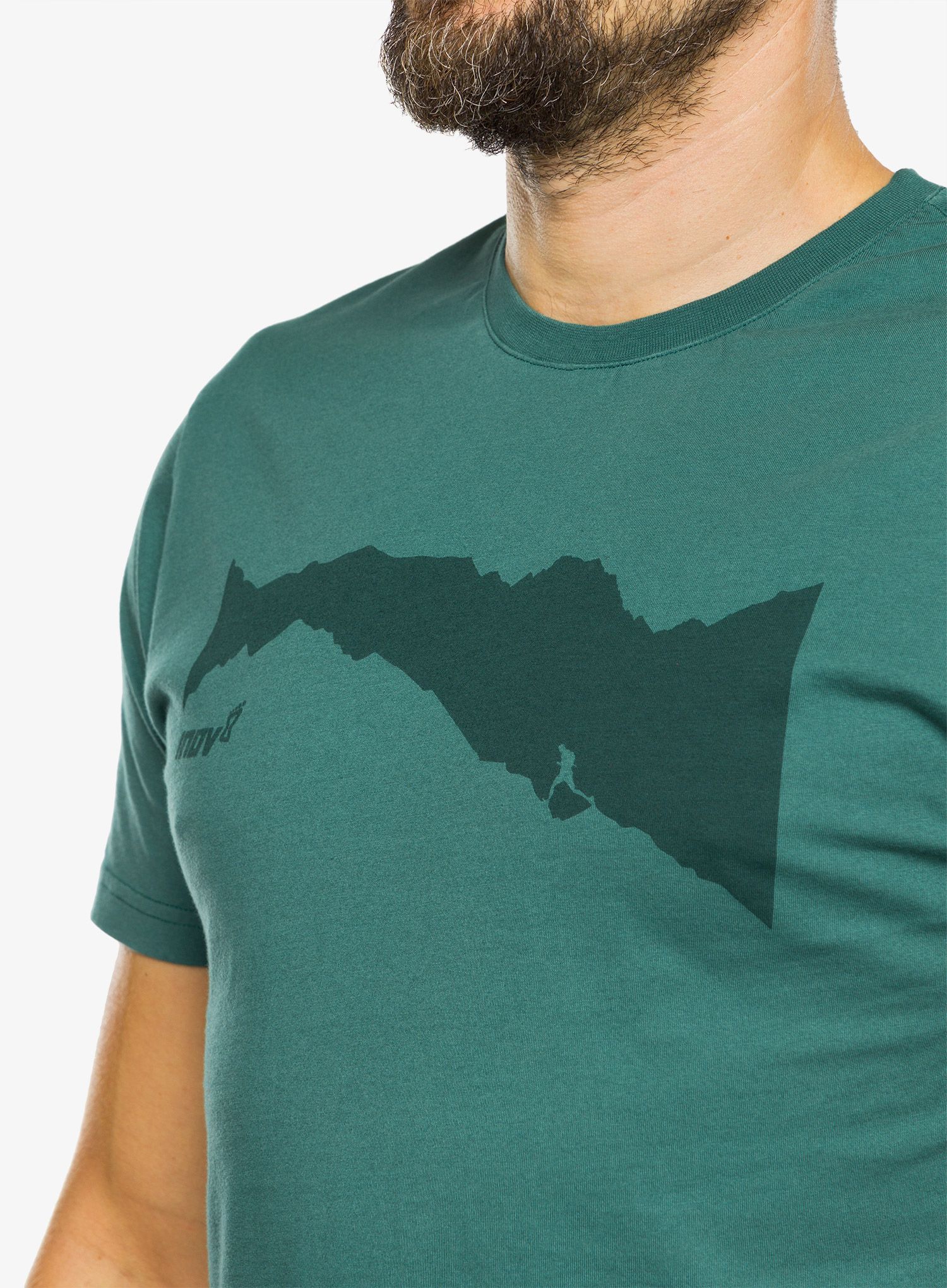 Bavlněné tričko Inov-8 Graphic Tee SS Ridge - pine