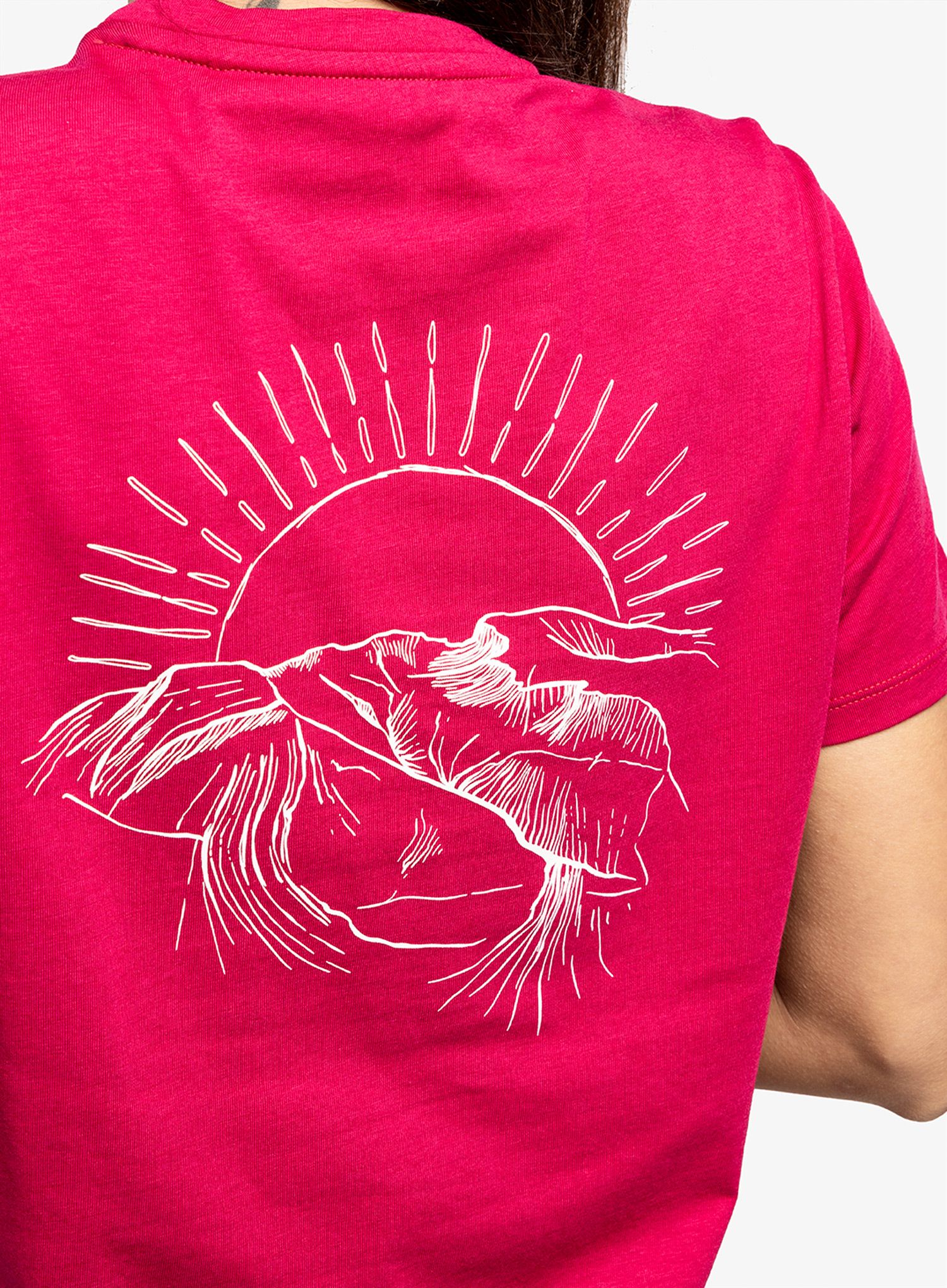 Dámské tričko s potiskem Inov-8 Graphic Tee SS Skiddaw - pink