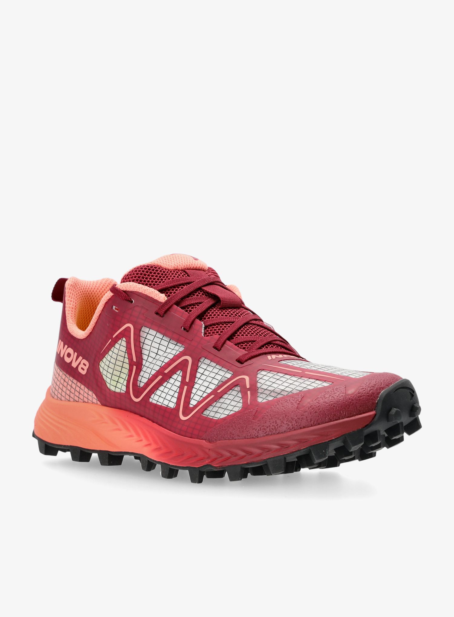Dámské trailové boty Inov-8 MudTalon Speed Precision - burgundy/coral