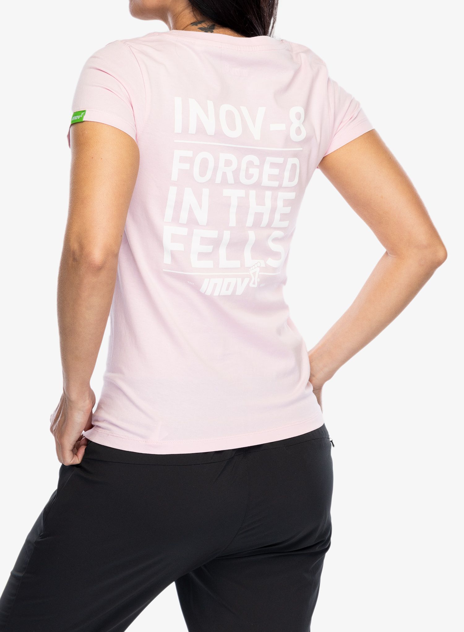 Dámské bavlněné tričko Inov-8 Organic Cotton Tee Forged - pink