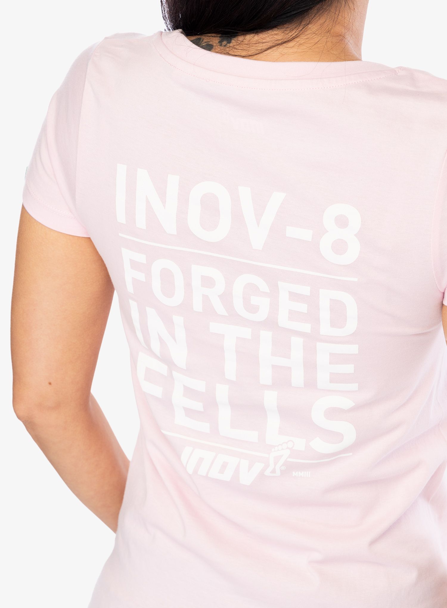 Dámské bavlněné tričko Inov-8 Organic Cotton Tee Forged - pink