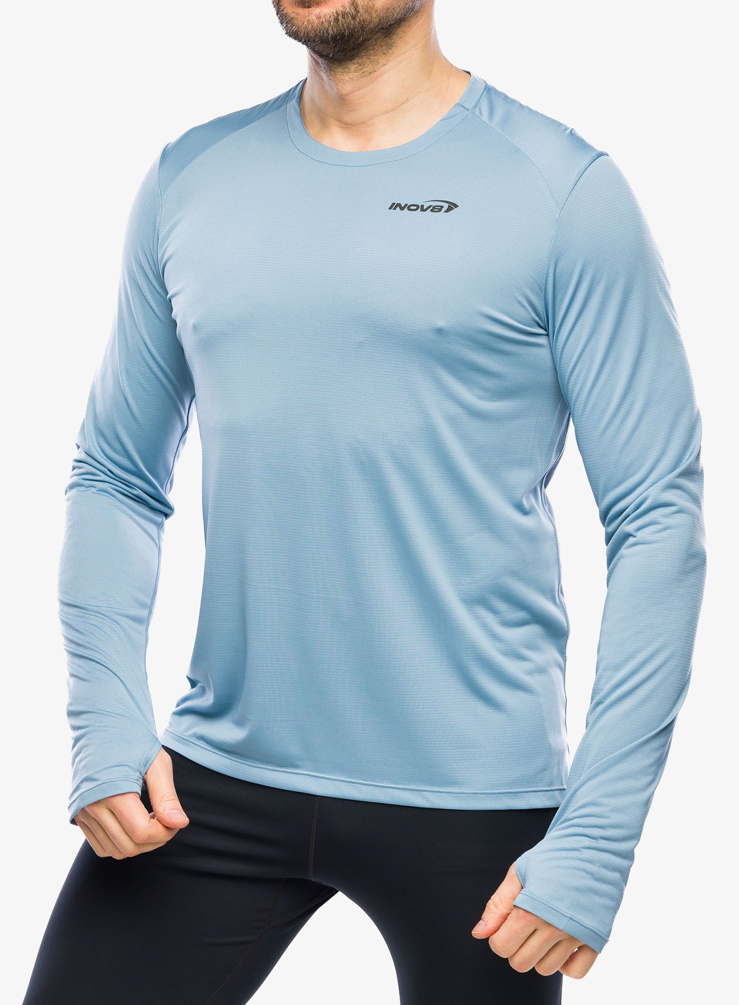 Mikina na běhání Inov-8 Performance Long Sleeve - blue grey/slate